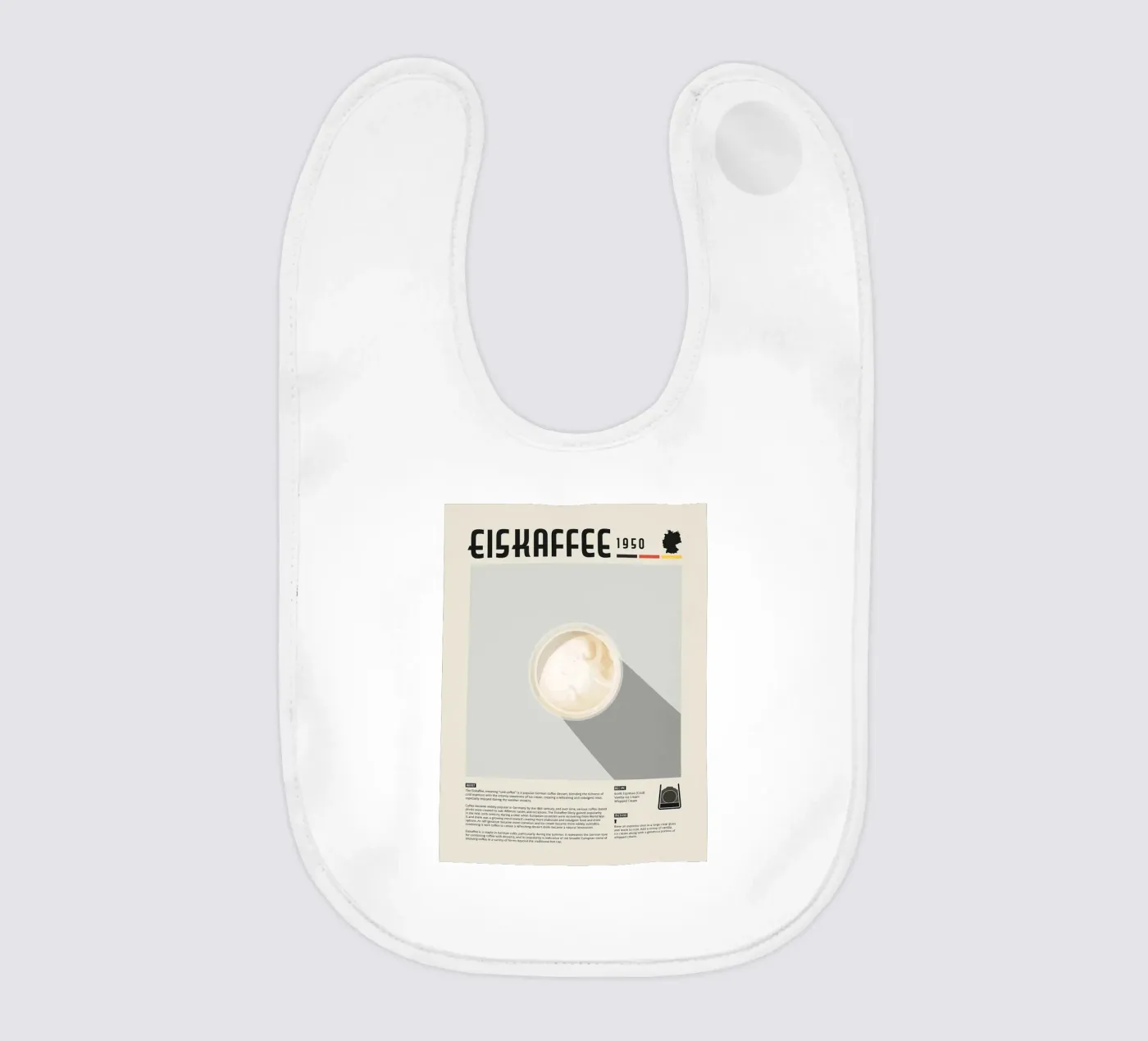 Poster del caffè Eiskaffee bavaglino da stewar