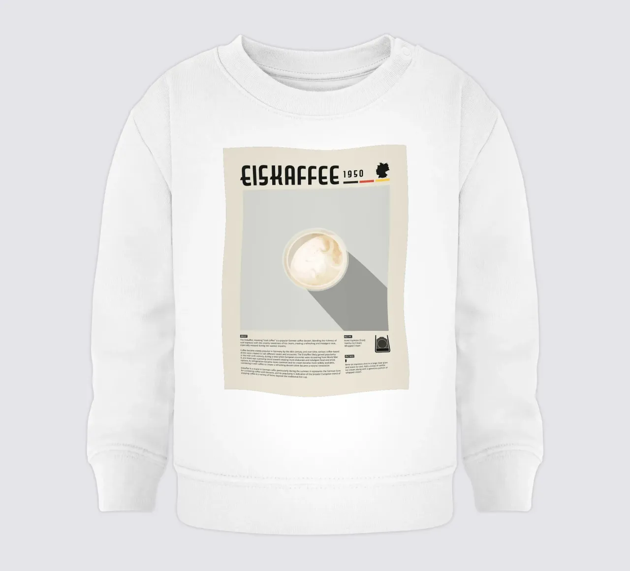 Poster del caffè Eiskaffee felpa neonato da stewar