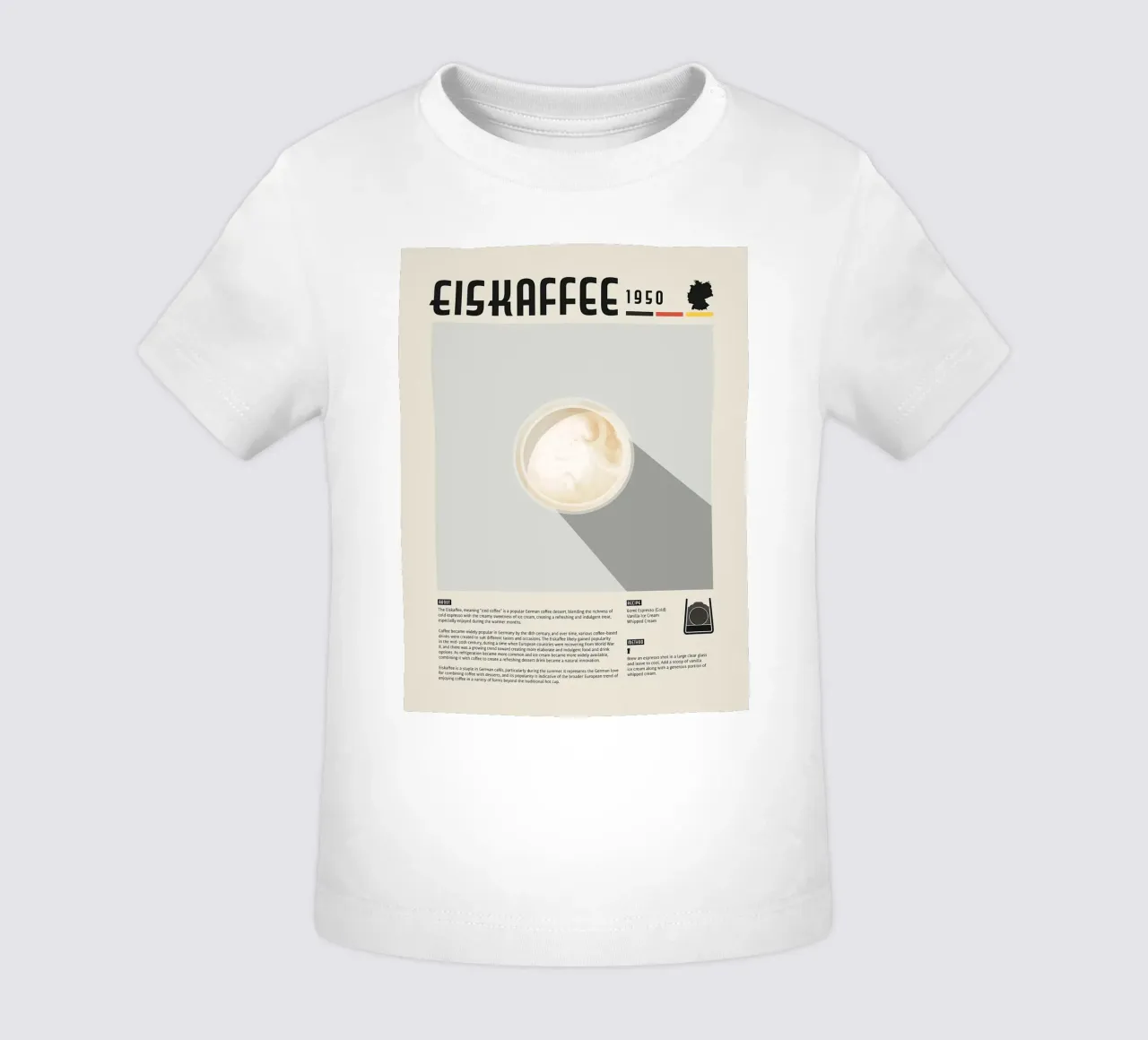 Poster del caffè Eiskaffee maglietta neonato da stewar