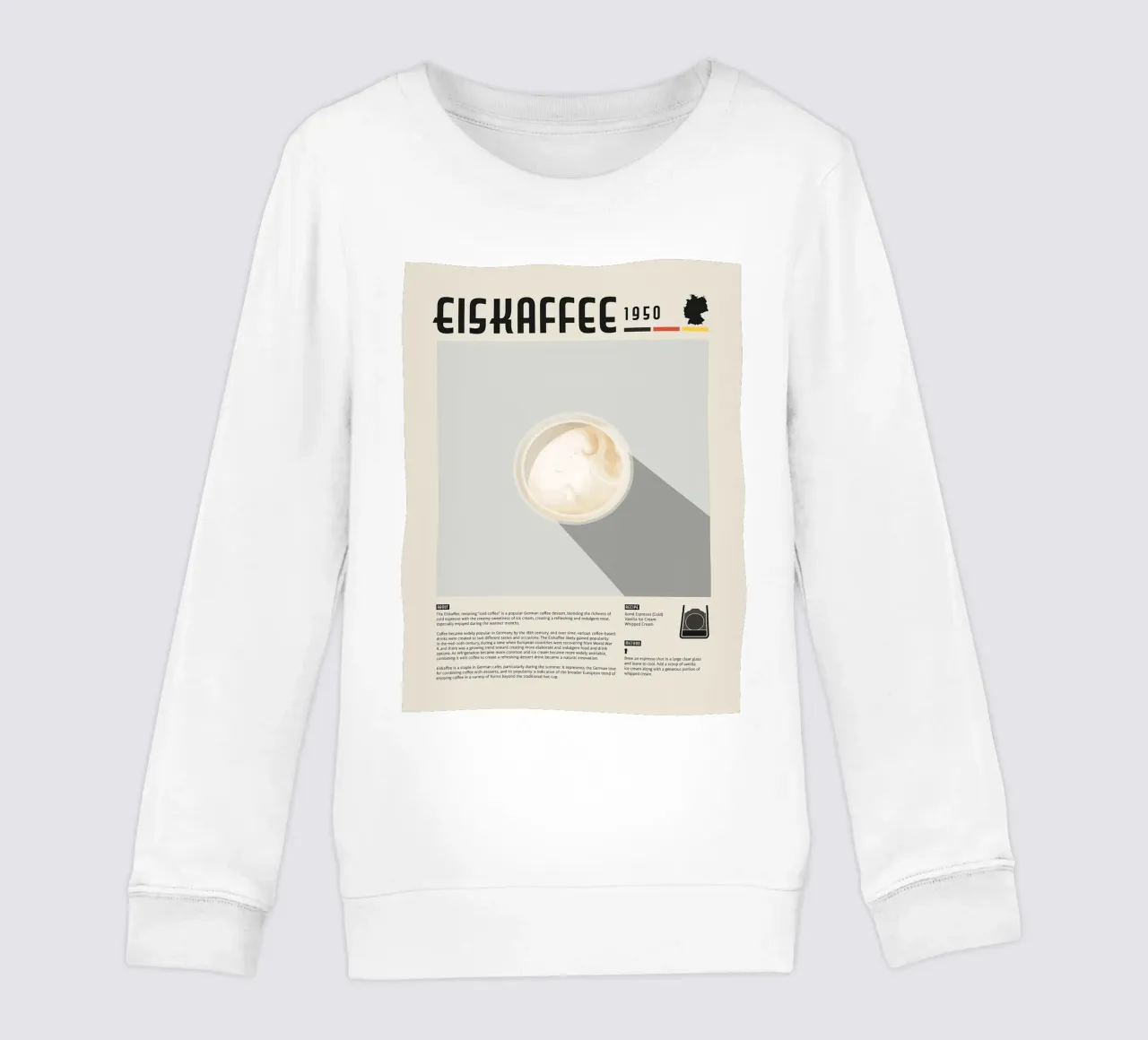 Poster del caffè Eiskaffee felpa bambino da stewar