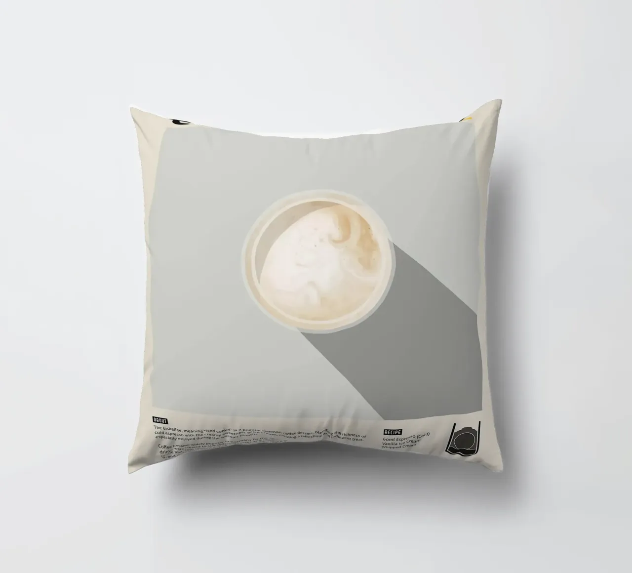 Poster del caffè Eiskaffee cuscino da stewar
