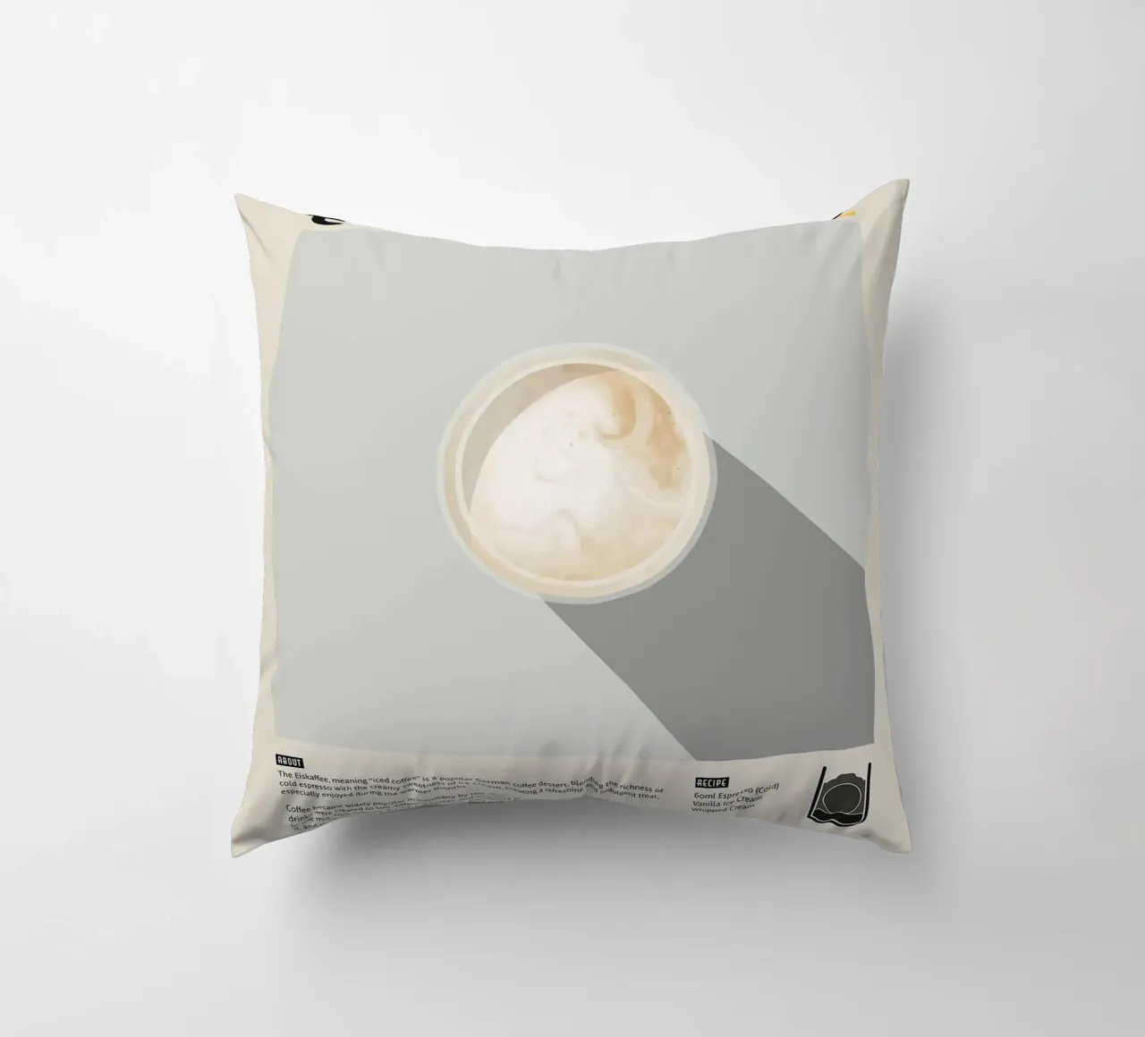 Poster del caffè Eiskaffee cuscino da stewar