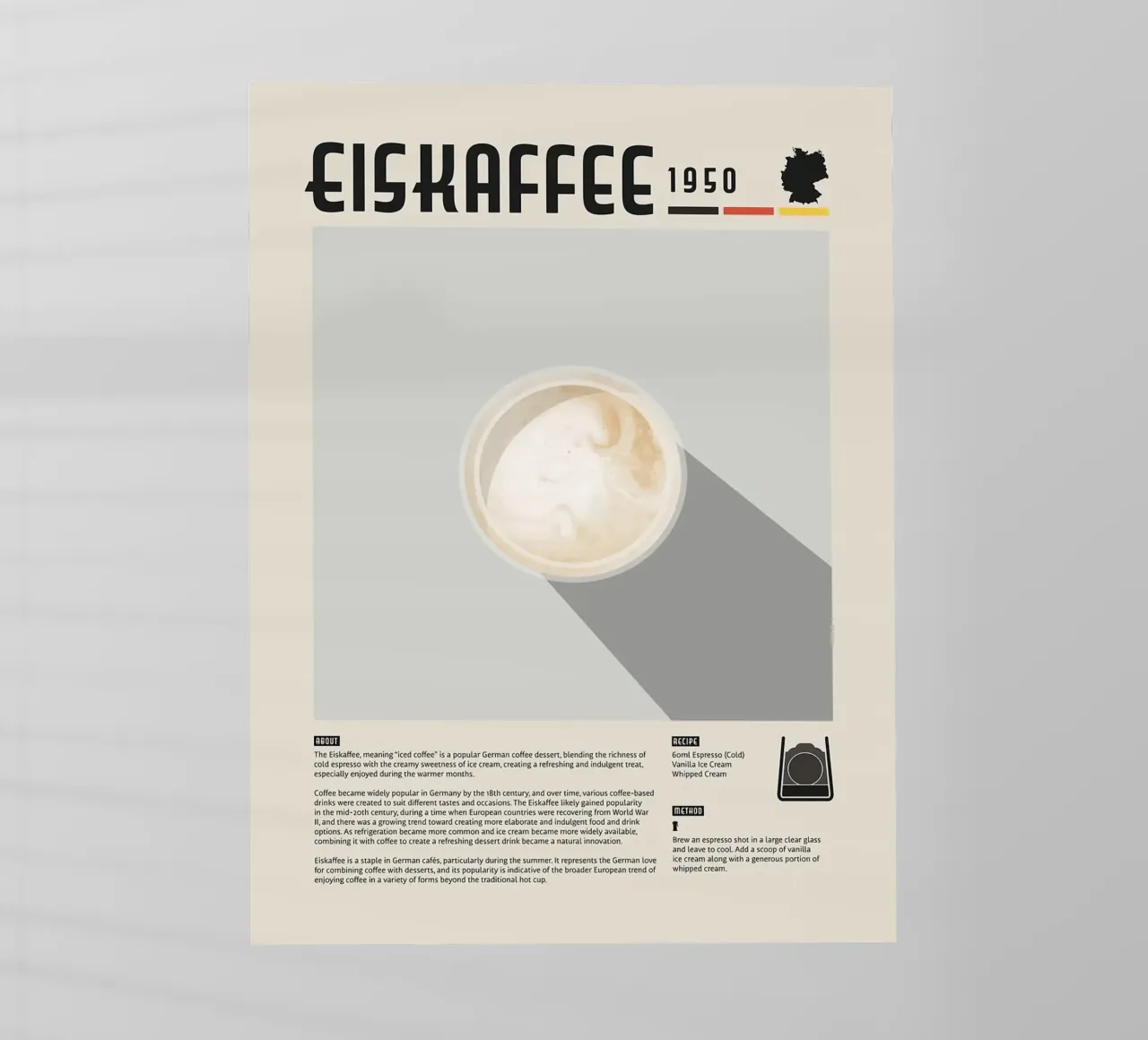 Poster del caffè Eiskaffee pellicola backlit da stewar
