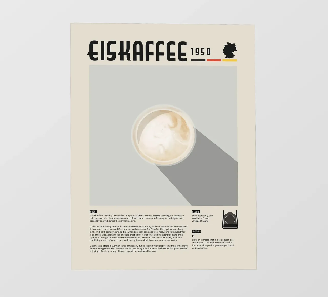 Poster del caffè Eiskaffee pellicola backlit da stewar
