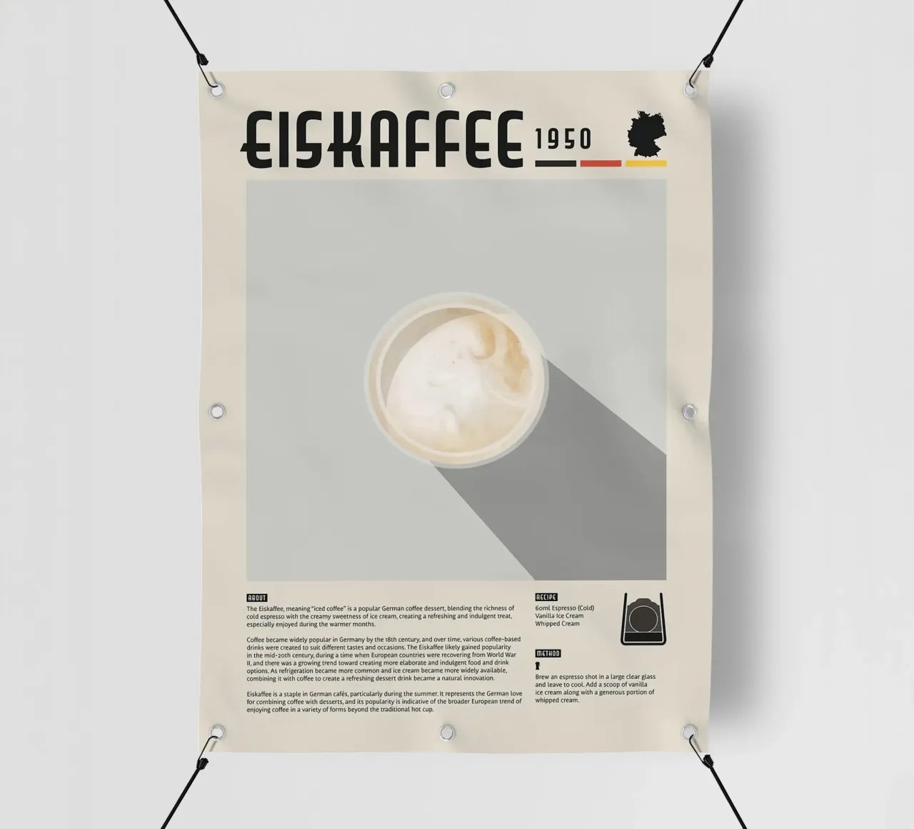 Poster del caffè Eiskaffee telo in pvc da stewar