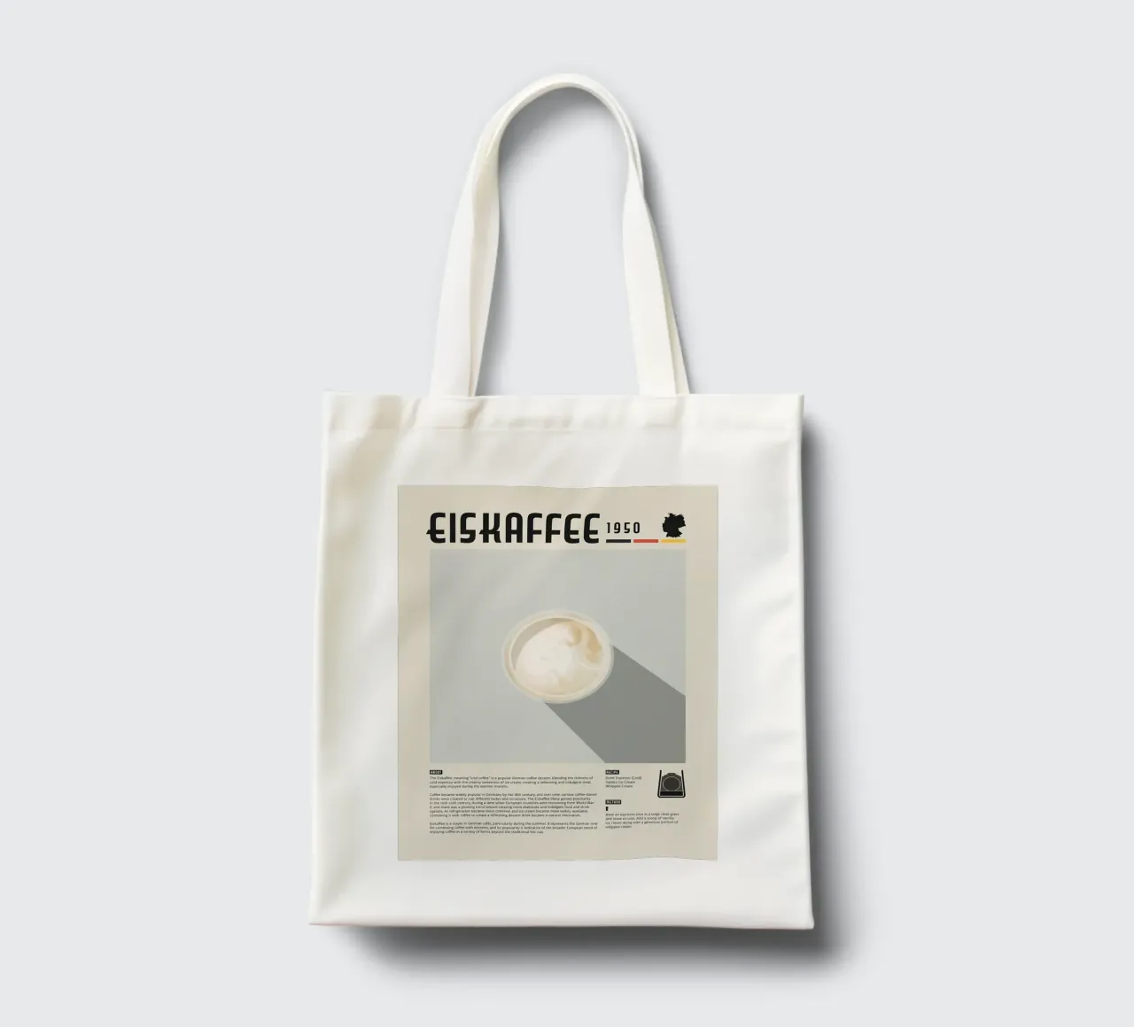 Poster del caffè Eiskaffee borsa in juta da stewar