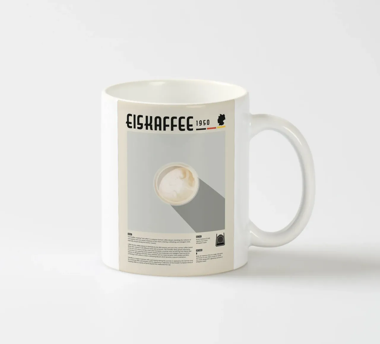Poster del caffè Eiskaffee tazza in ceramica da stewar