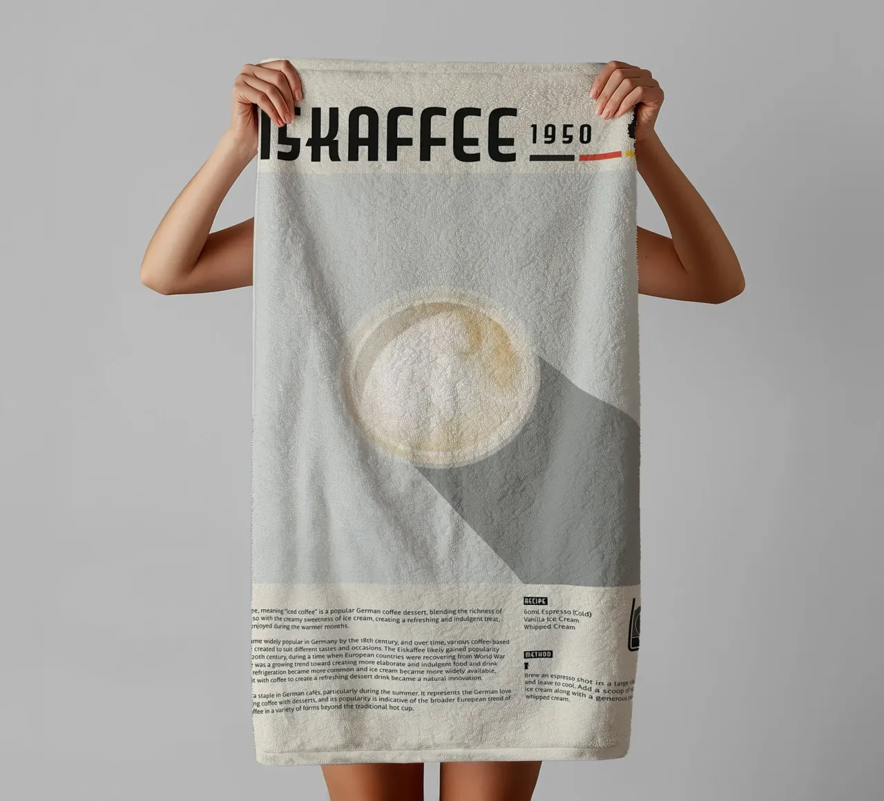 Poster del caffè Eiskaffee asciugamano da bagno da stewar
