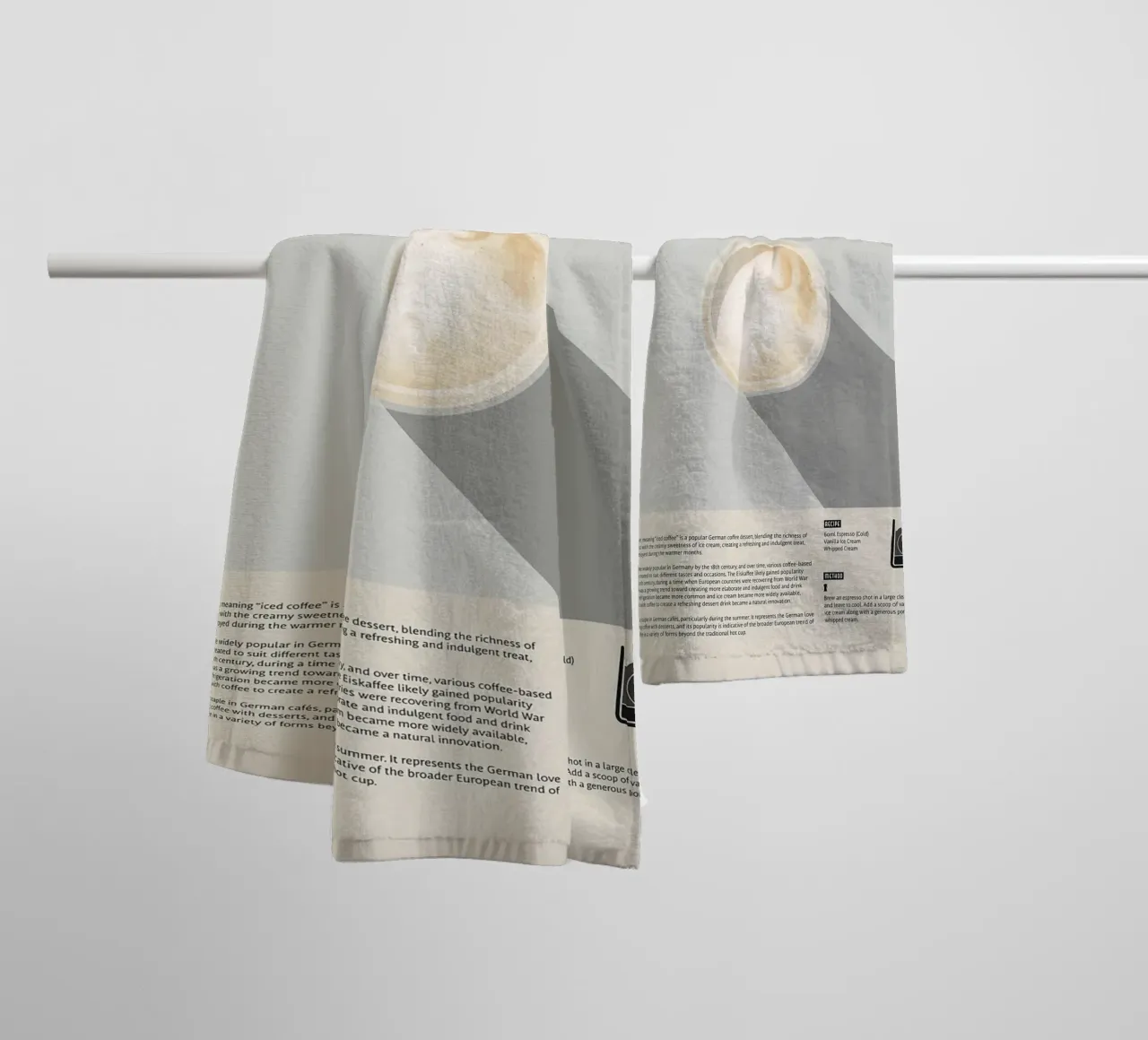 Poster del caffè Eiskaffee asciugamano da bagno da stewar