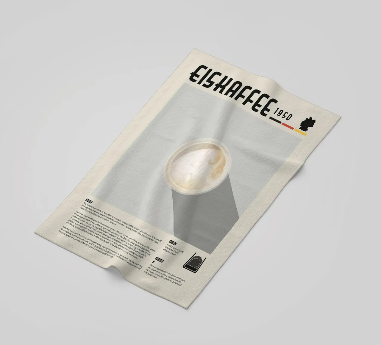 Poster del caffè Eiskaffee telo mare da stewar