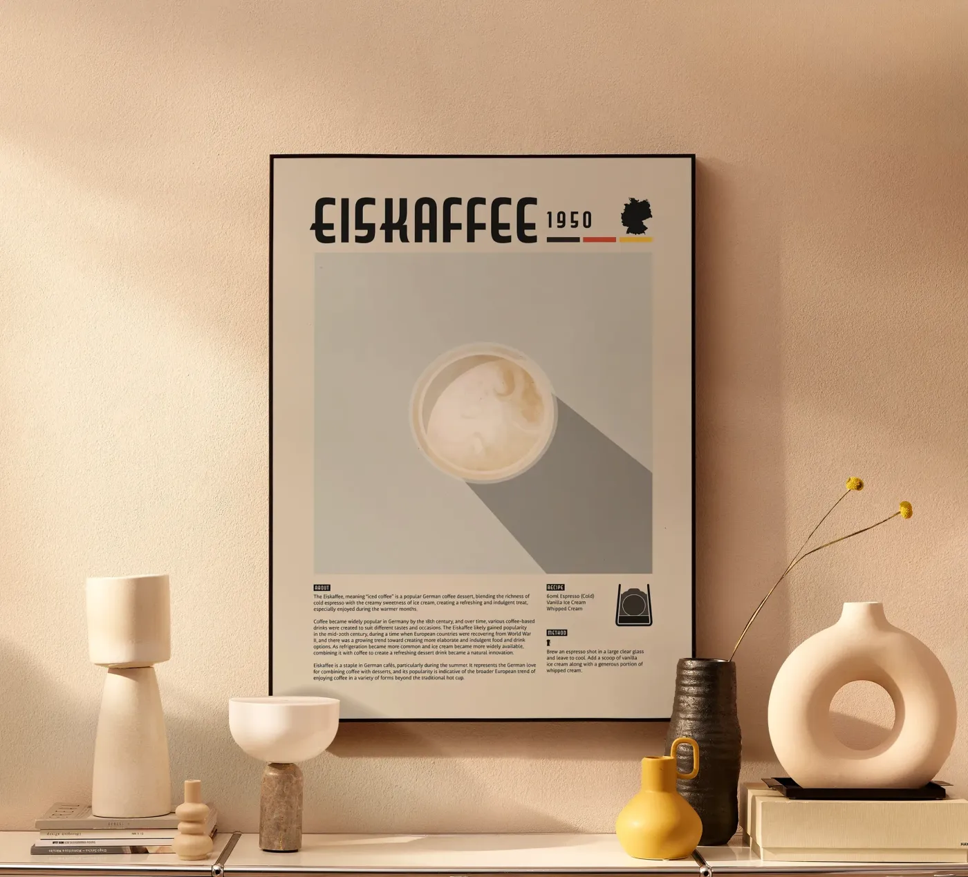 Poster de café Eiskaffee plexiglas de stewar
