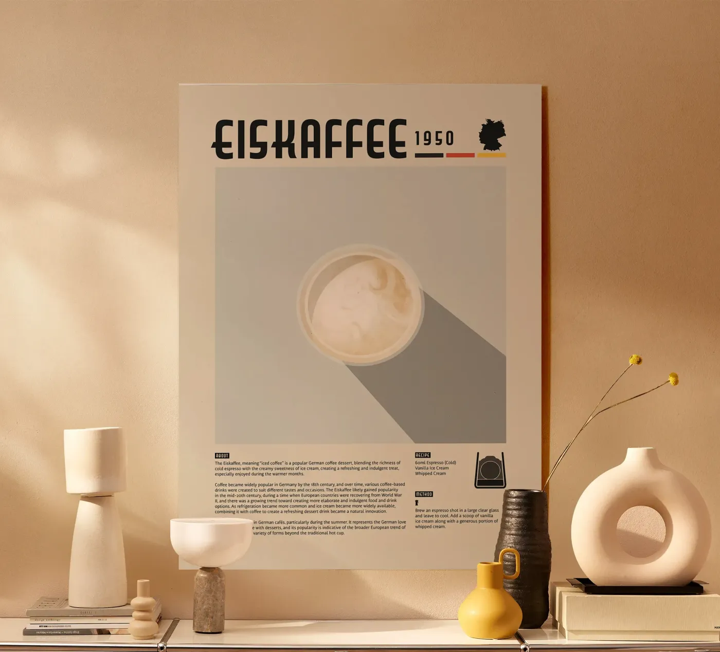 Poster de café Eiskaffee plexiglas de stewar