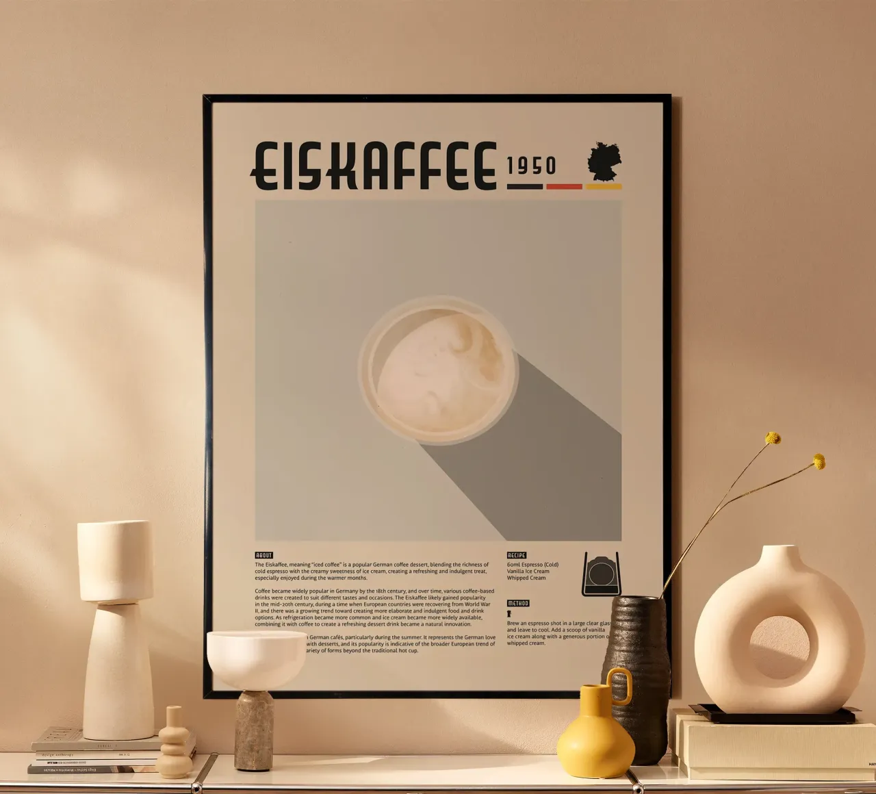 Poster del caffè Eiskaffee carta hahnemühle da stewar
