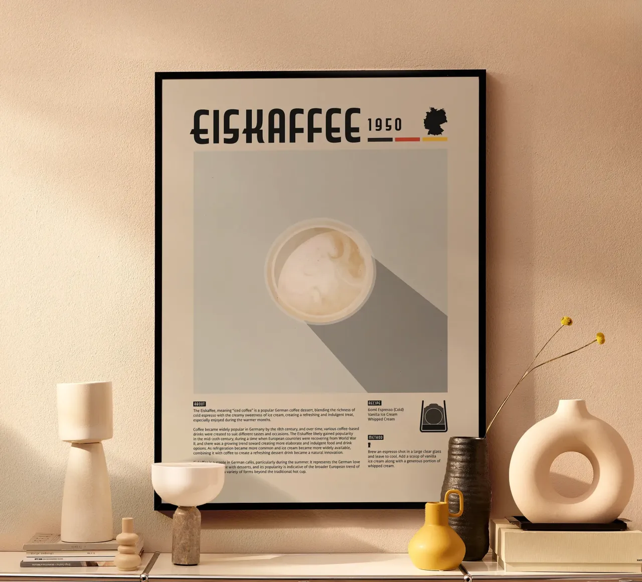 Poster del caffè Eiskaffee carta hahnemühle da stewar