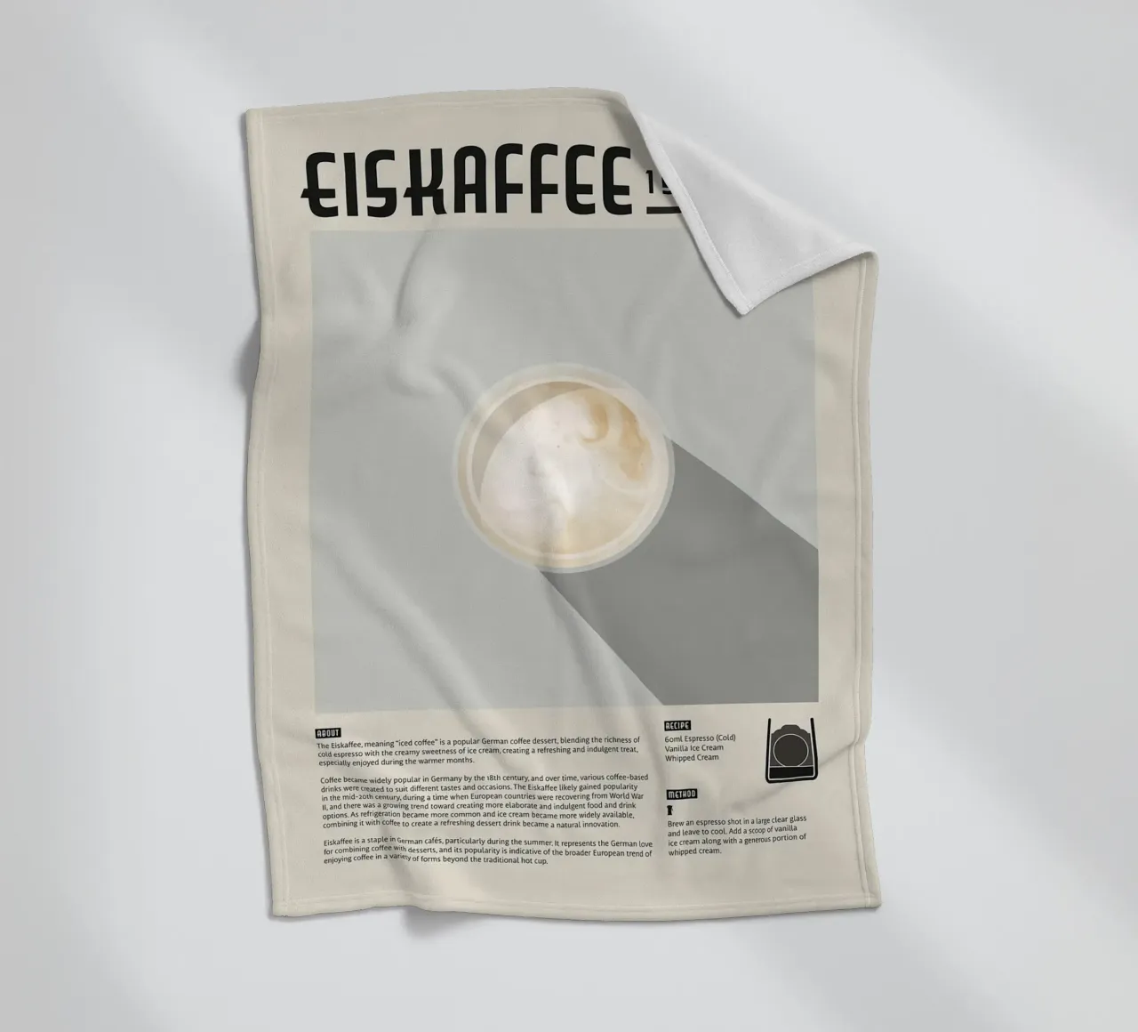 Poster del caffè Eiskaffee coperta in pile da stewar