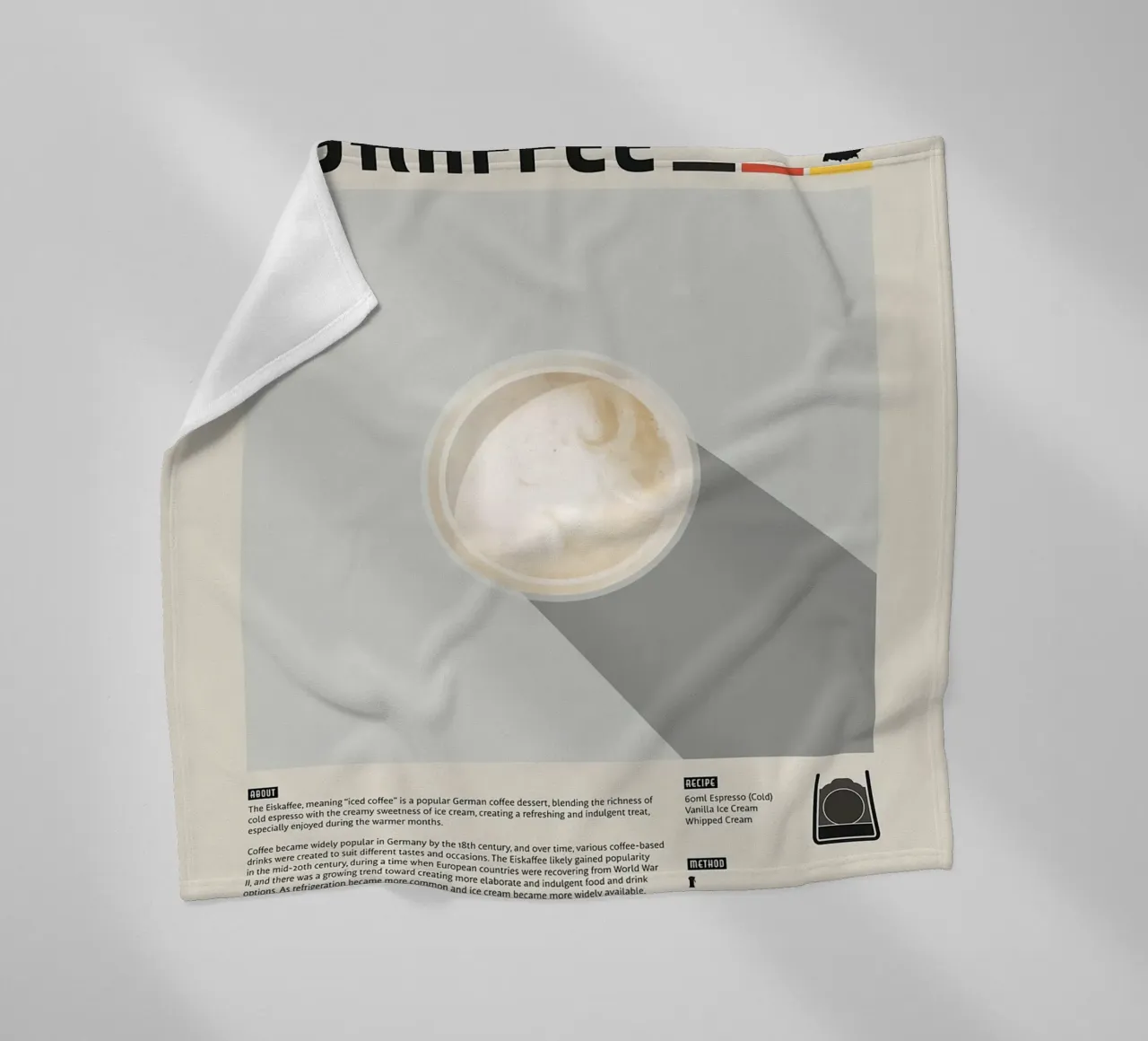 Poster del caffè Eiskaffee coperta in pile da stewar