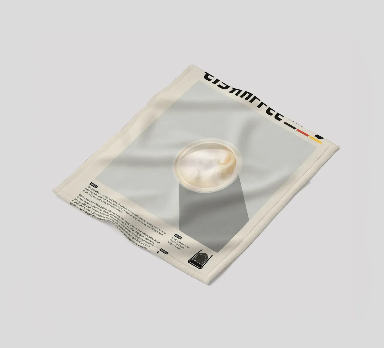 Poster del caffè Eiskaffee coperta in pile da stewar