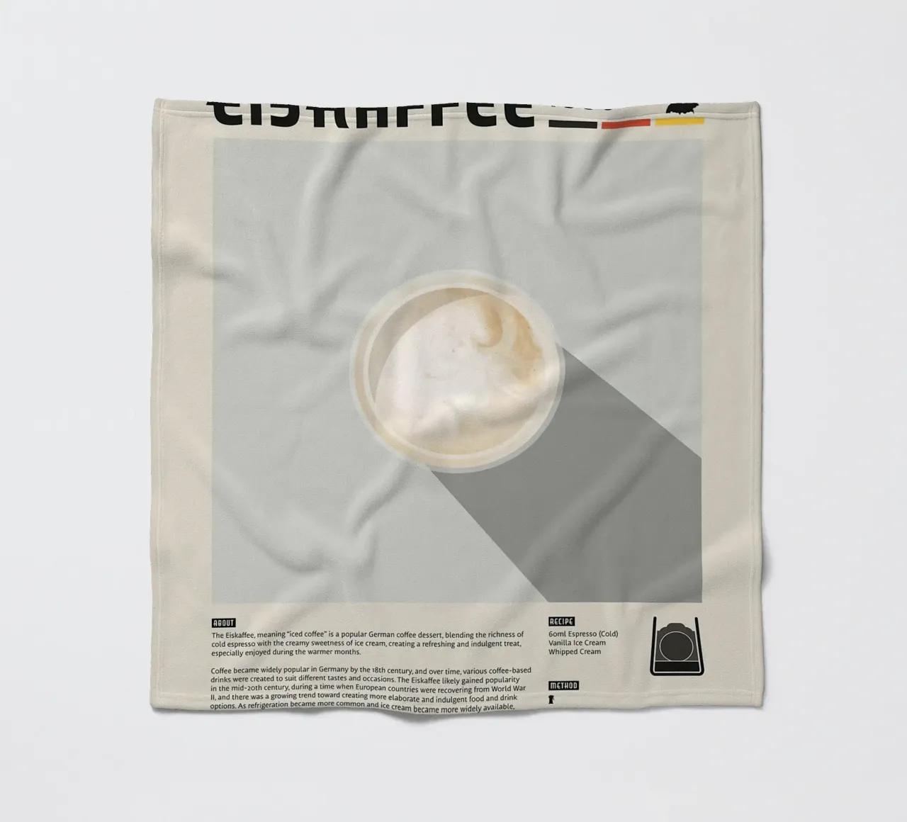 Poster del caffè Eiskaffee coperta in pile da stewar