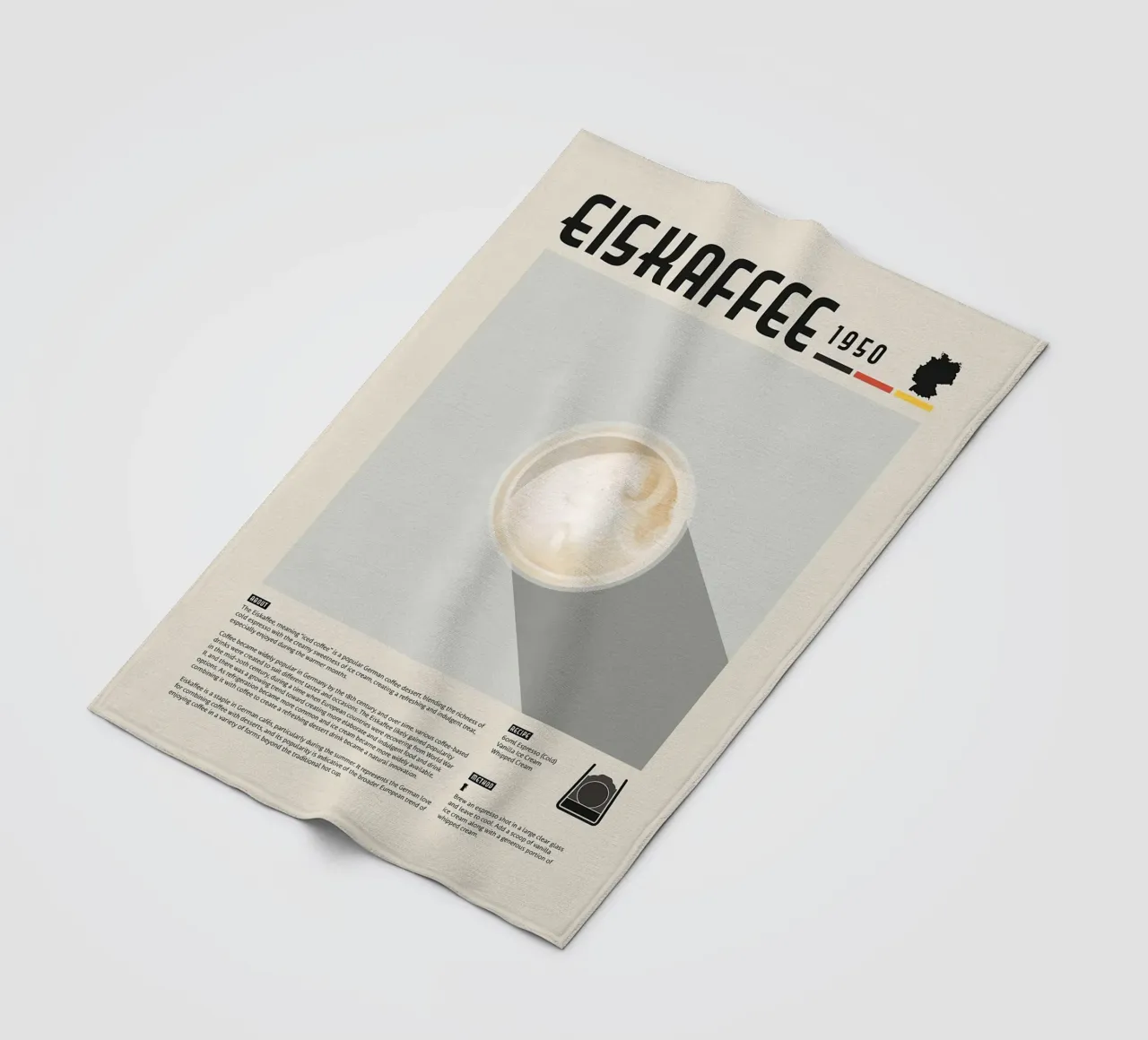 Poster del caffè Eiskaffee coperta in pile da stewar