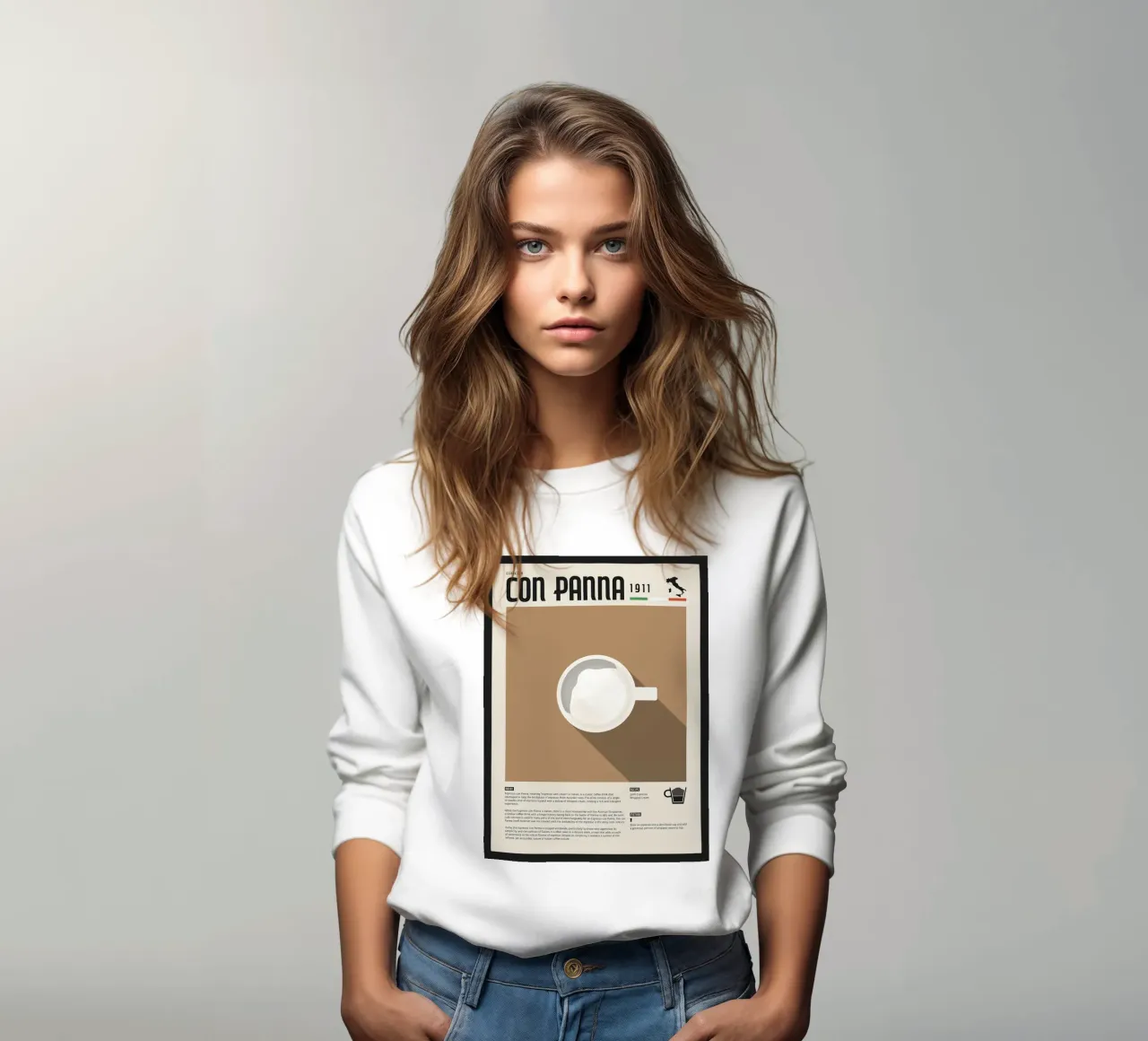 Espresso Con Panna Poster felpa da stewar