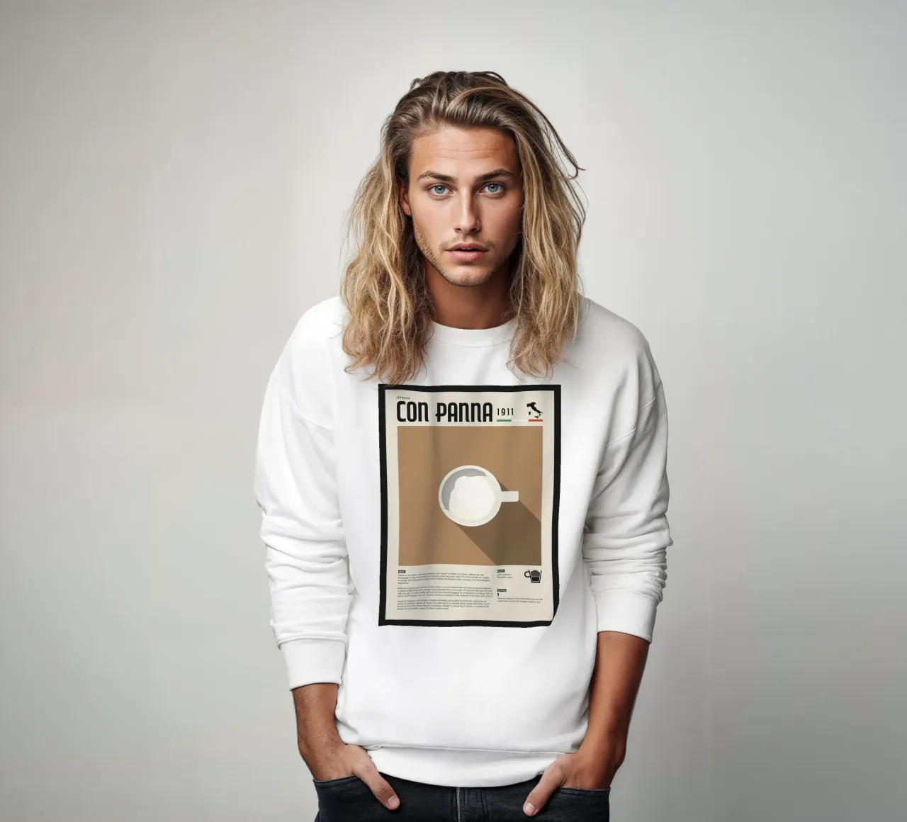 Espresso Con Panna Poster felpa da stewar