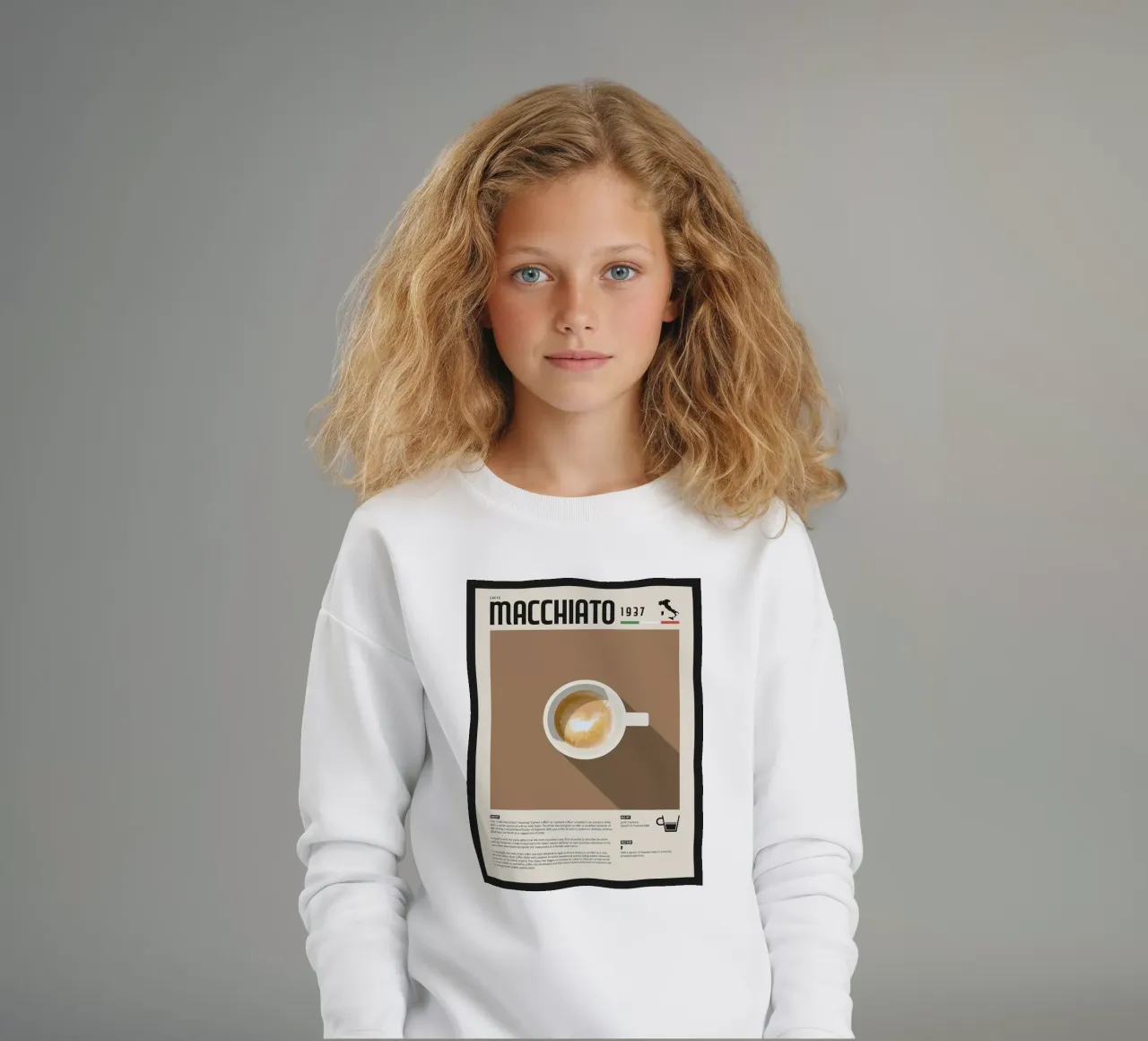 Espresso Macchiato Poster felpa bambino da stewar