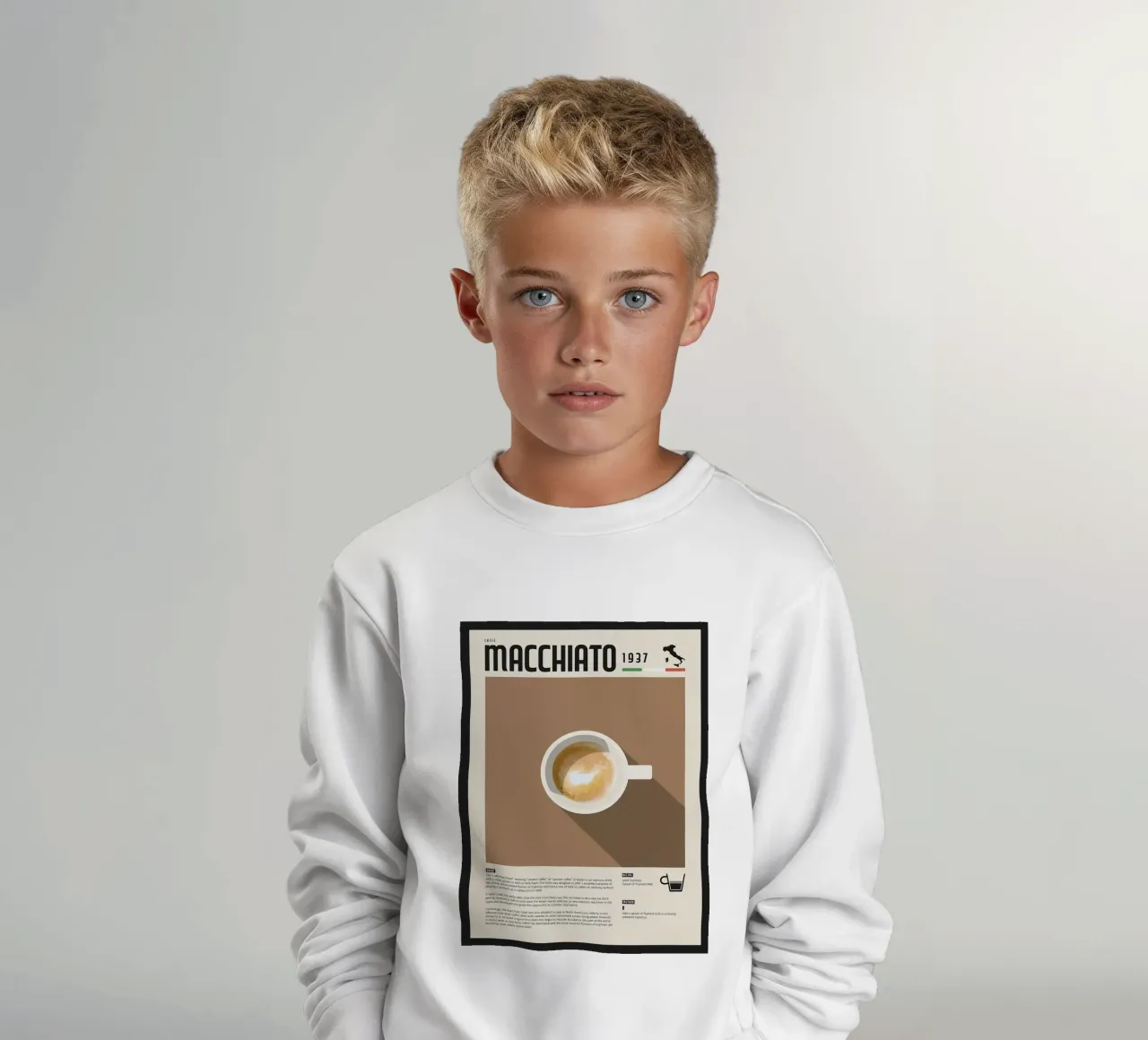 Espresso Macchiato Poster felpa bambino da stewar