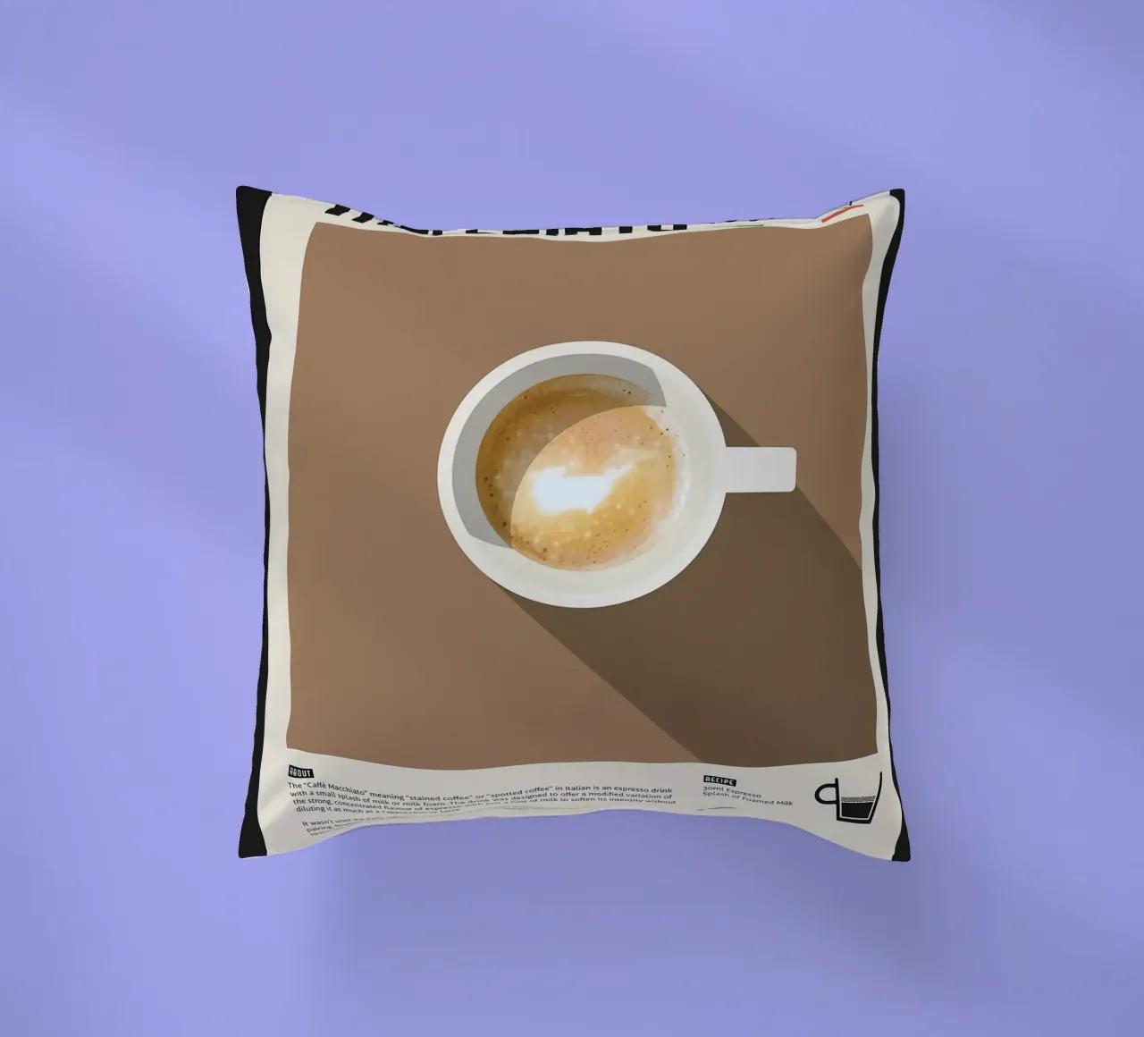 Espresso Macchiato Poster cuscino da stewar