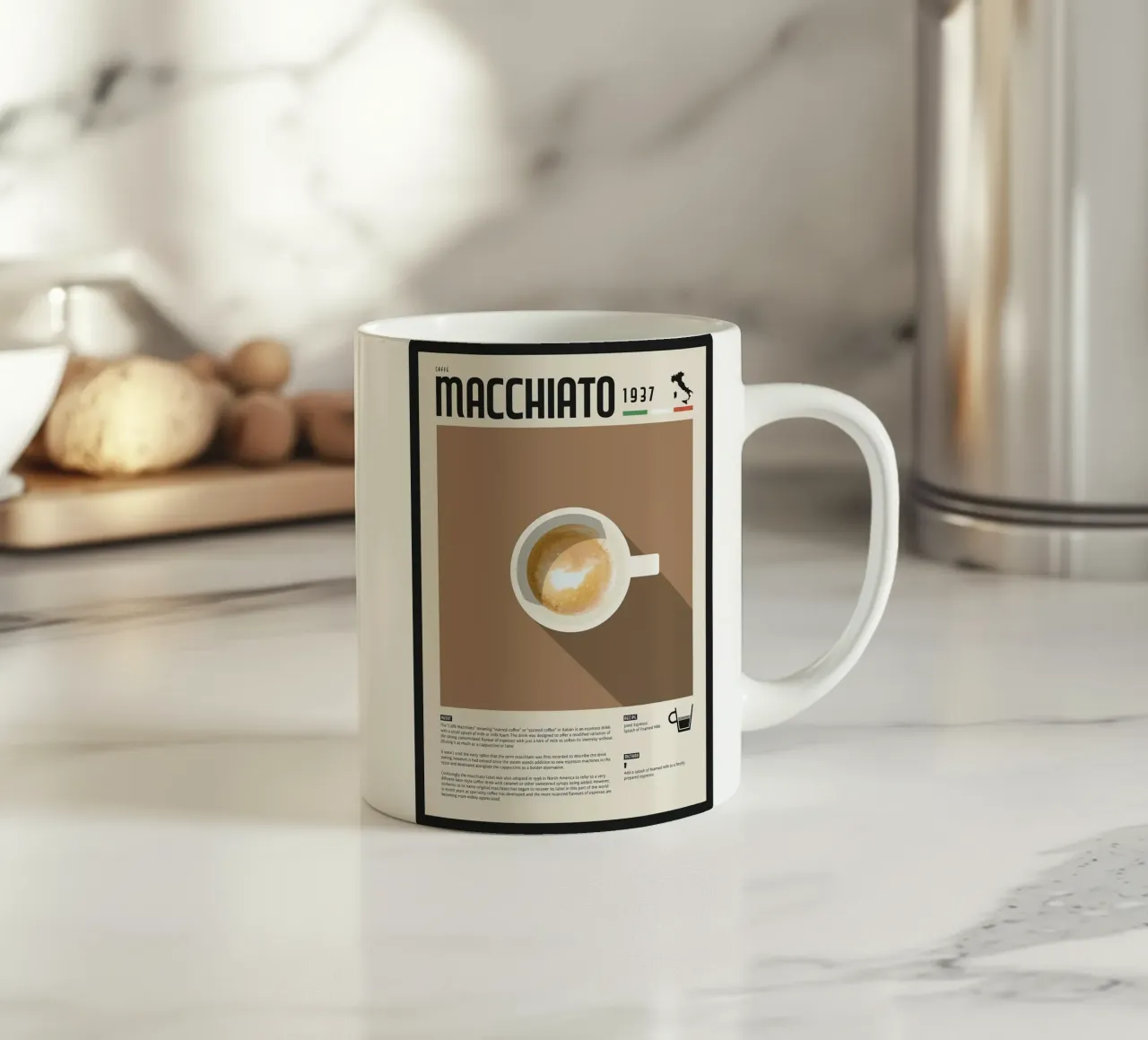 Espresso Macchiato Poster tazza in ceramica da stewar