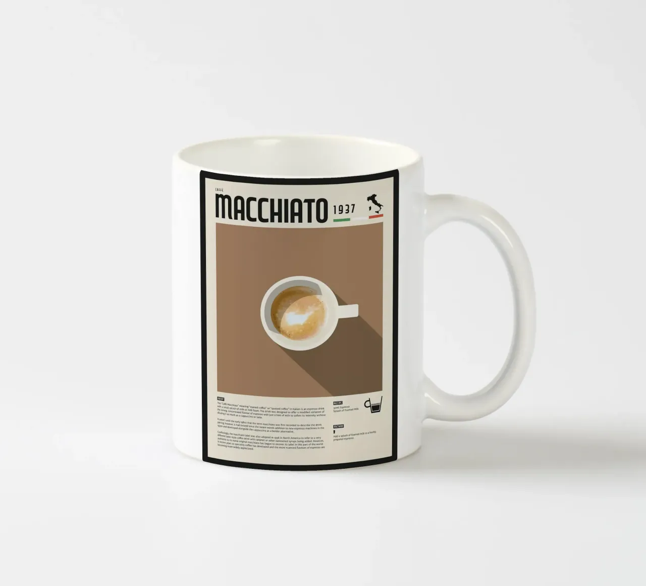 Espresso Macchiato Poster tazza in ceramica da stewar
