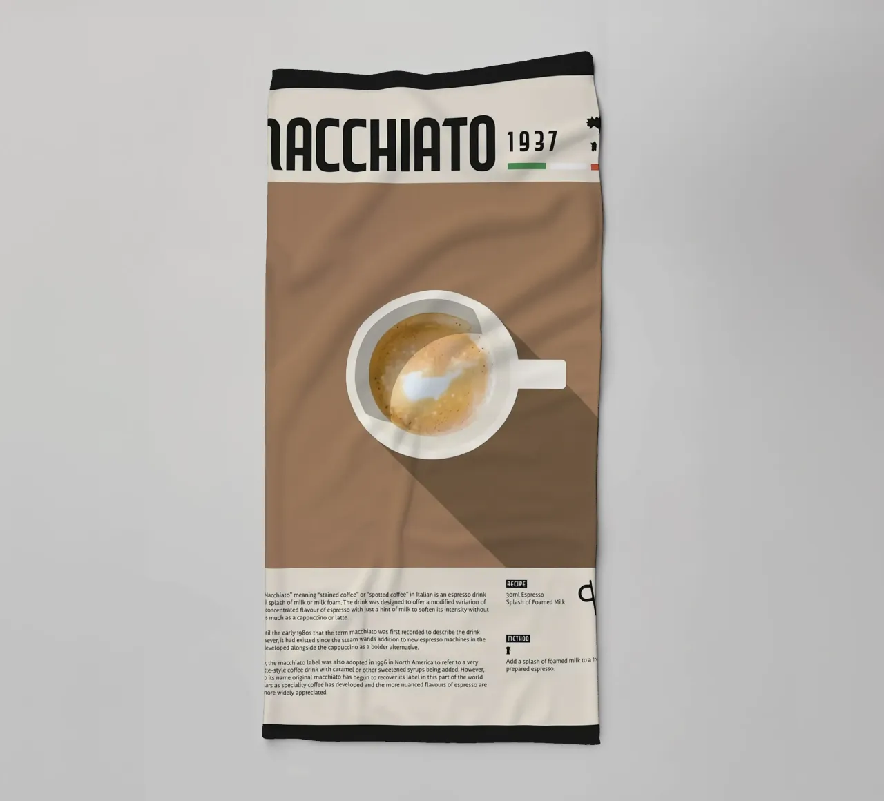 Espresso Macchiato Poster asciugamano da bagno da stewar