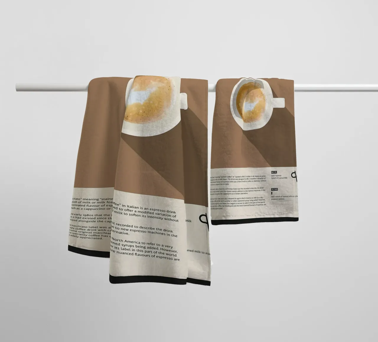 Espresso Macchiato Poster asciugamano da bagno da stewar