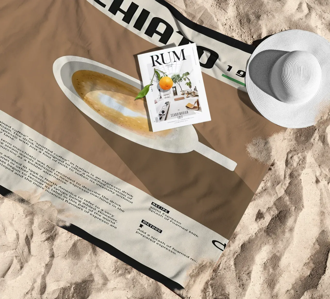 Espresso Macchiato Poster telo mare da stewar