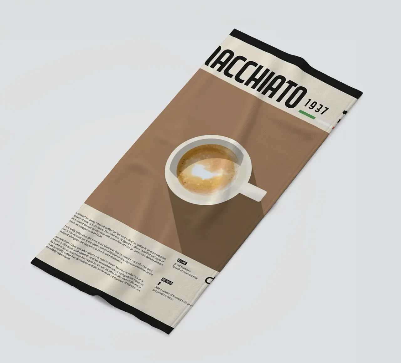 Espresso Macchiato Poster telo mare da stewar