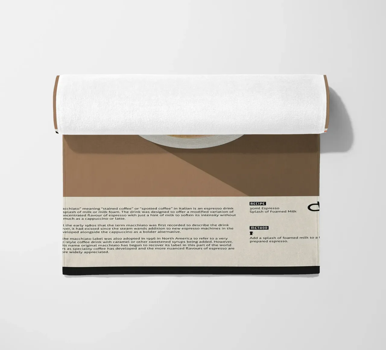 Espresso Macchiato Poster telo mare da stewar