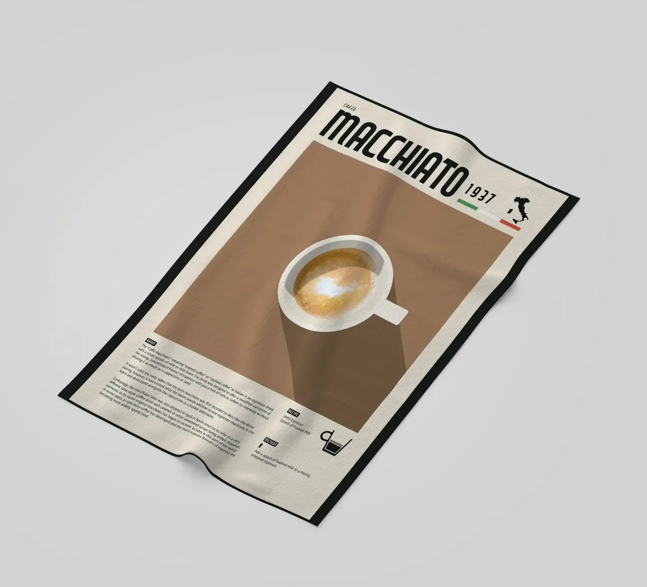 Espresso Macchiato Poster telo mare da stewar