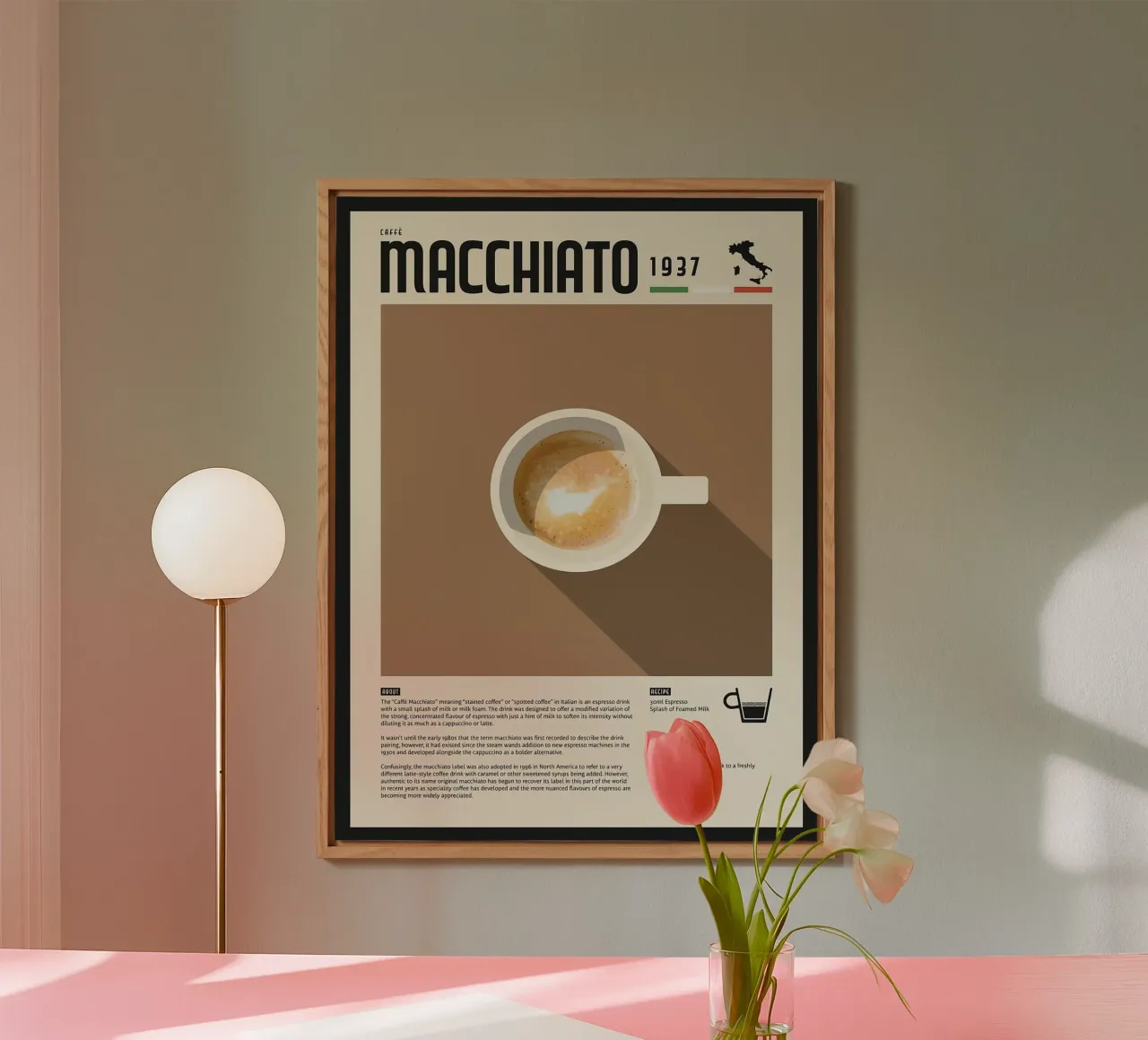Espresso Macchiato Poster alluminio dibond da stewar