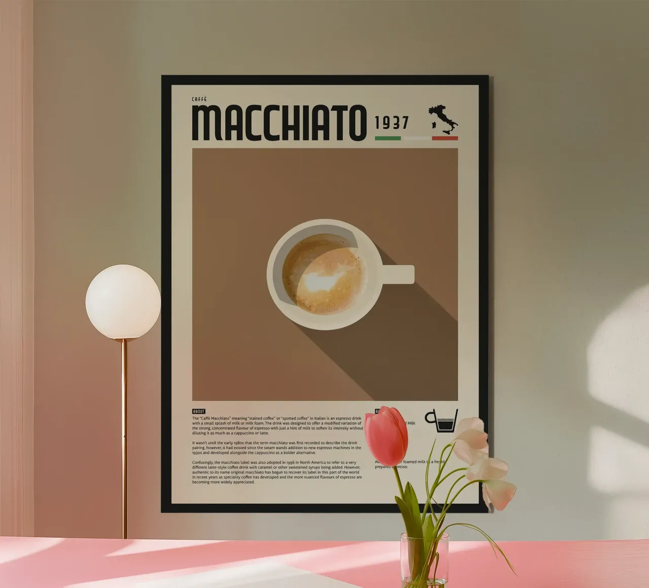 Espresso Macchiato Poster alluminio dibond da stewar