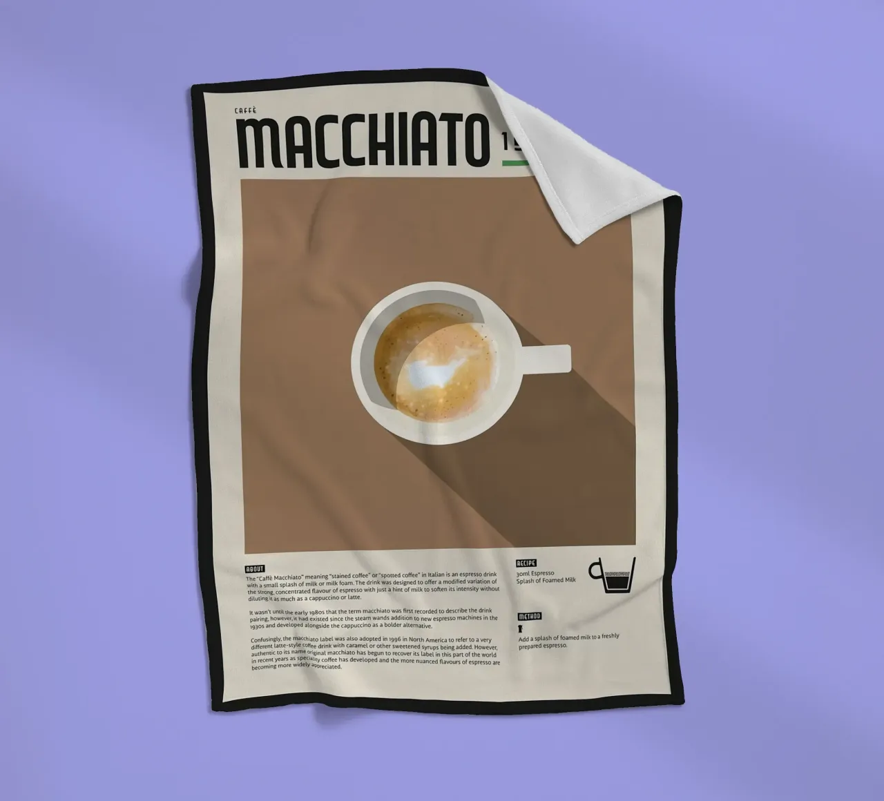 Espresso Macchiato Poster coperta in pile da stewar