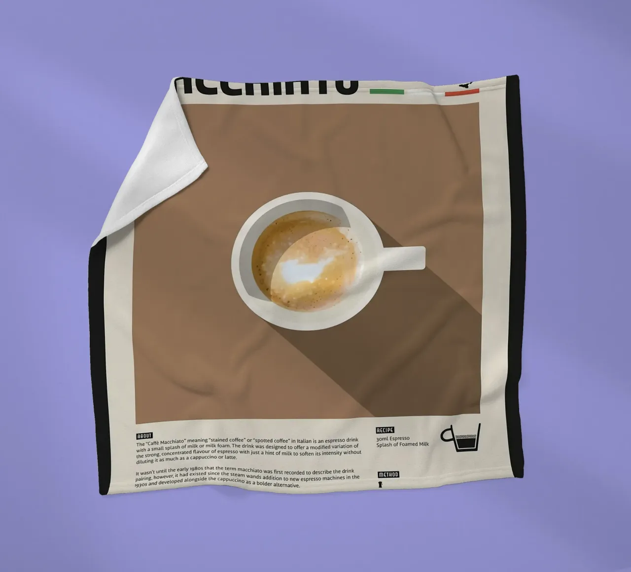 Espresso Macchiato Poster coperta in pile da stewar