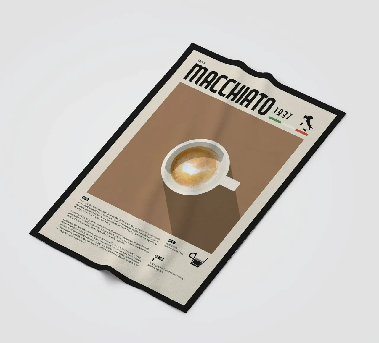 Espresso Macchiato Poster coperta in pile da stewar