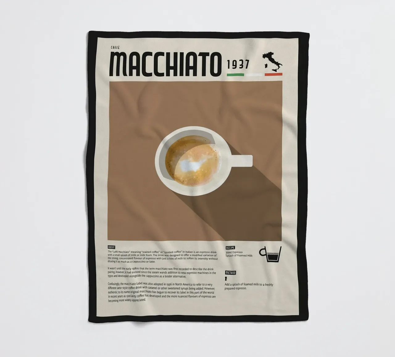 Espresso Macchiato Poster coperta in pile da stewar