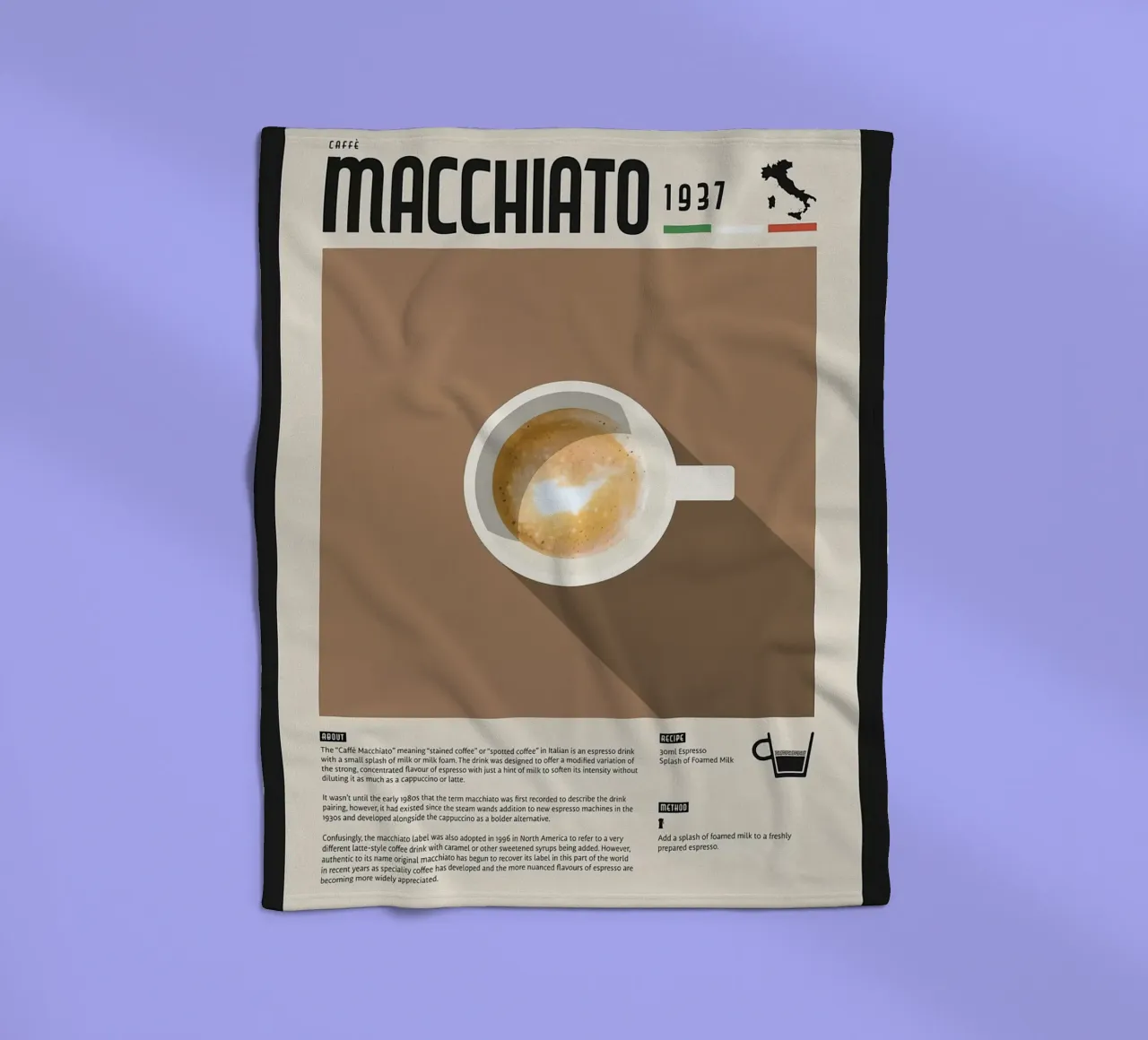 Espresso Macchiato Poster coperta in pile da stewar