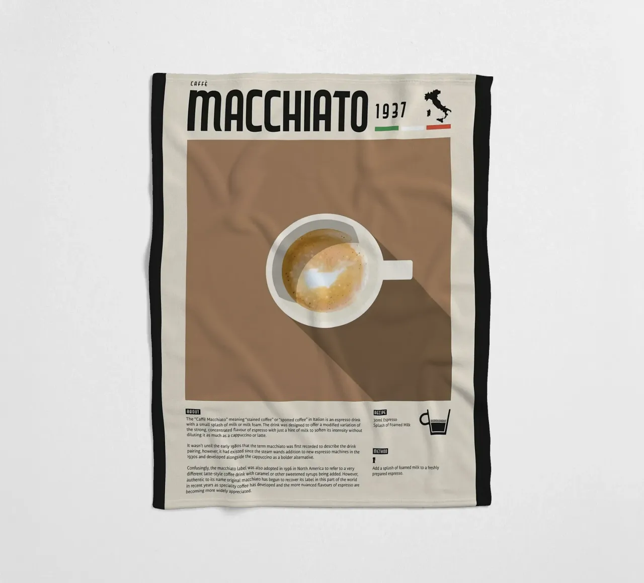 Espresso Macchiato Poster coperta in pile da stewar