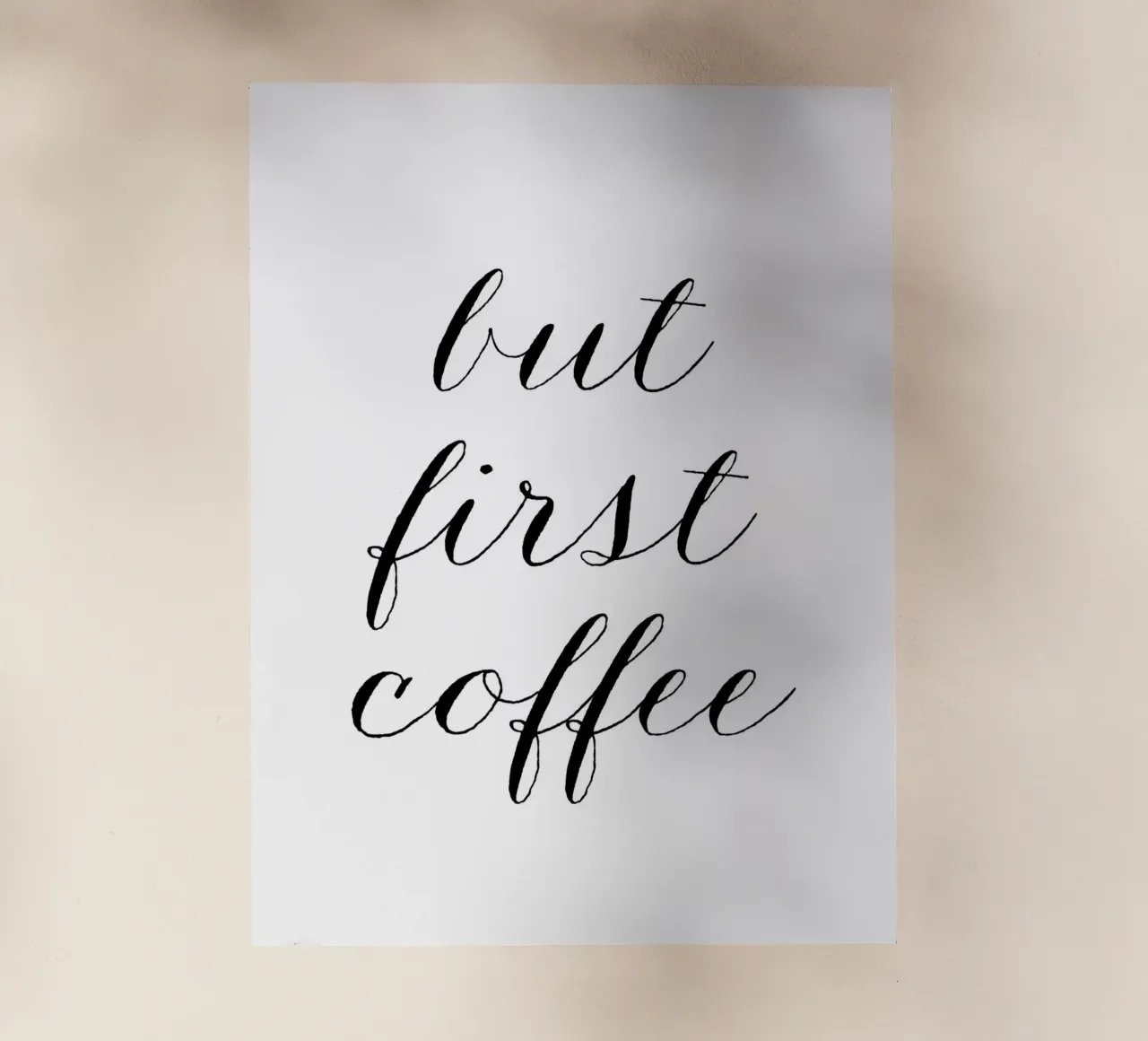 But First Coffee 10 pellicola backlit da The Type Club Tokyo