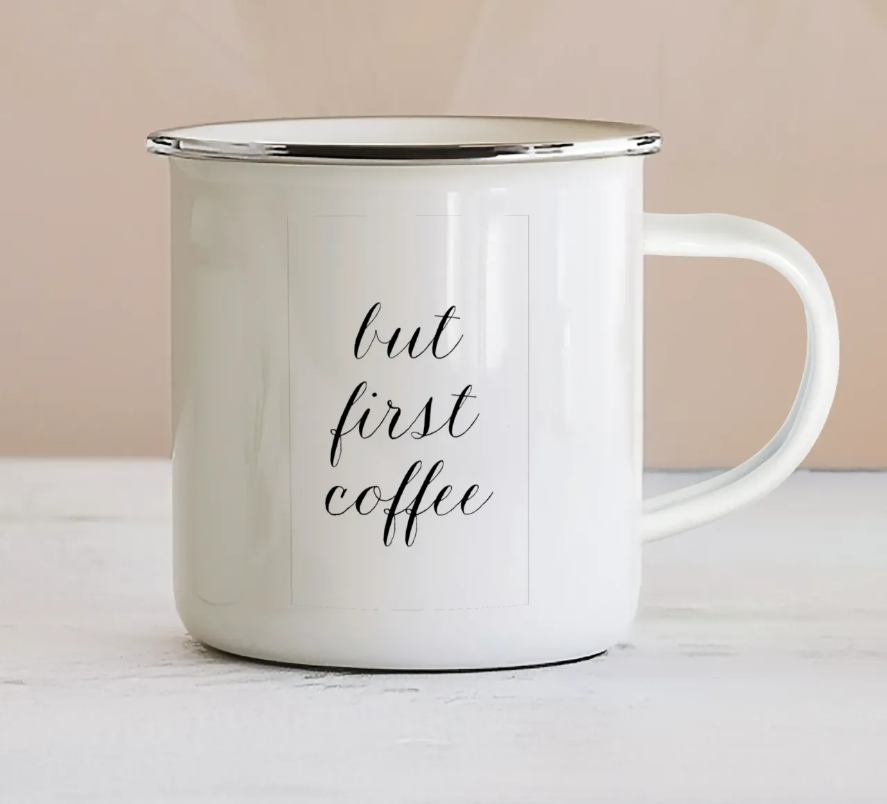 But First Coffee 10 tazza in smalto da The Type Club Tokyo