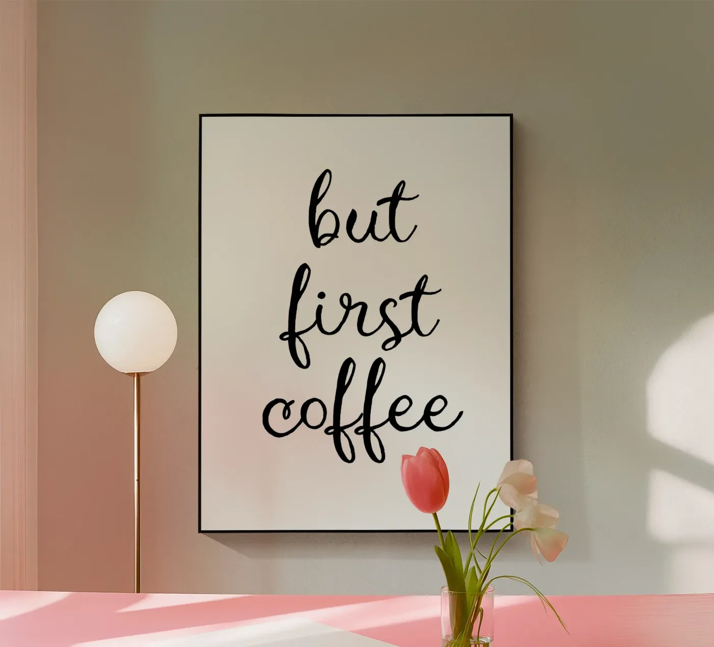 But First Coffee 12 plexiglass da The Type Club Tokyo