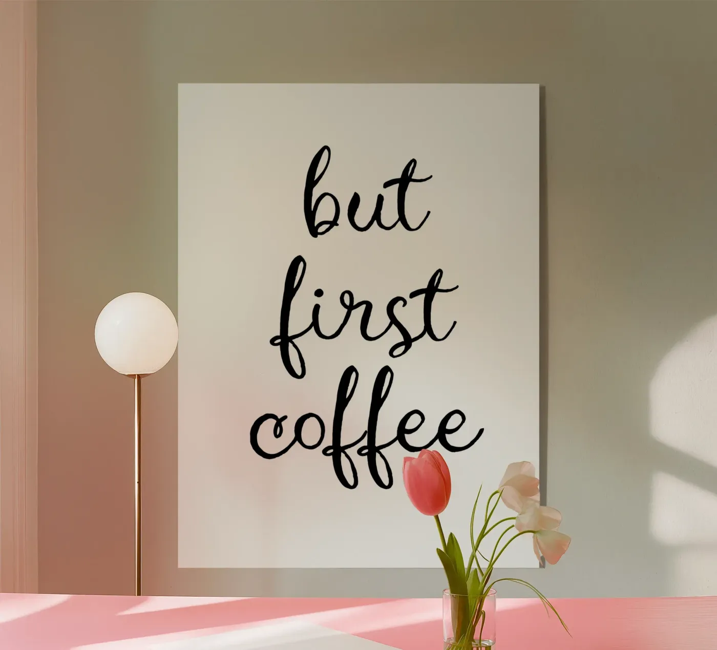 But First Coffee 12 plexiglass da The Type Club Tokyo