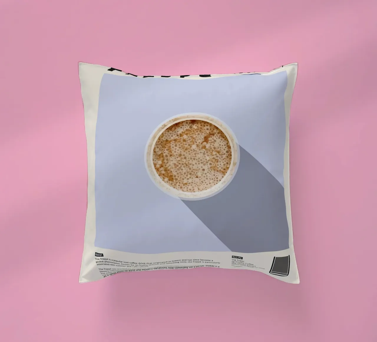 Poster del caffè Frappe cuscino da stewar