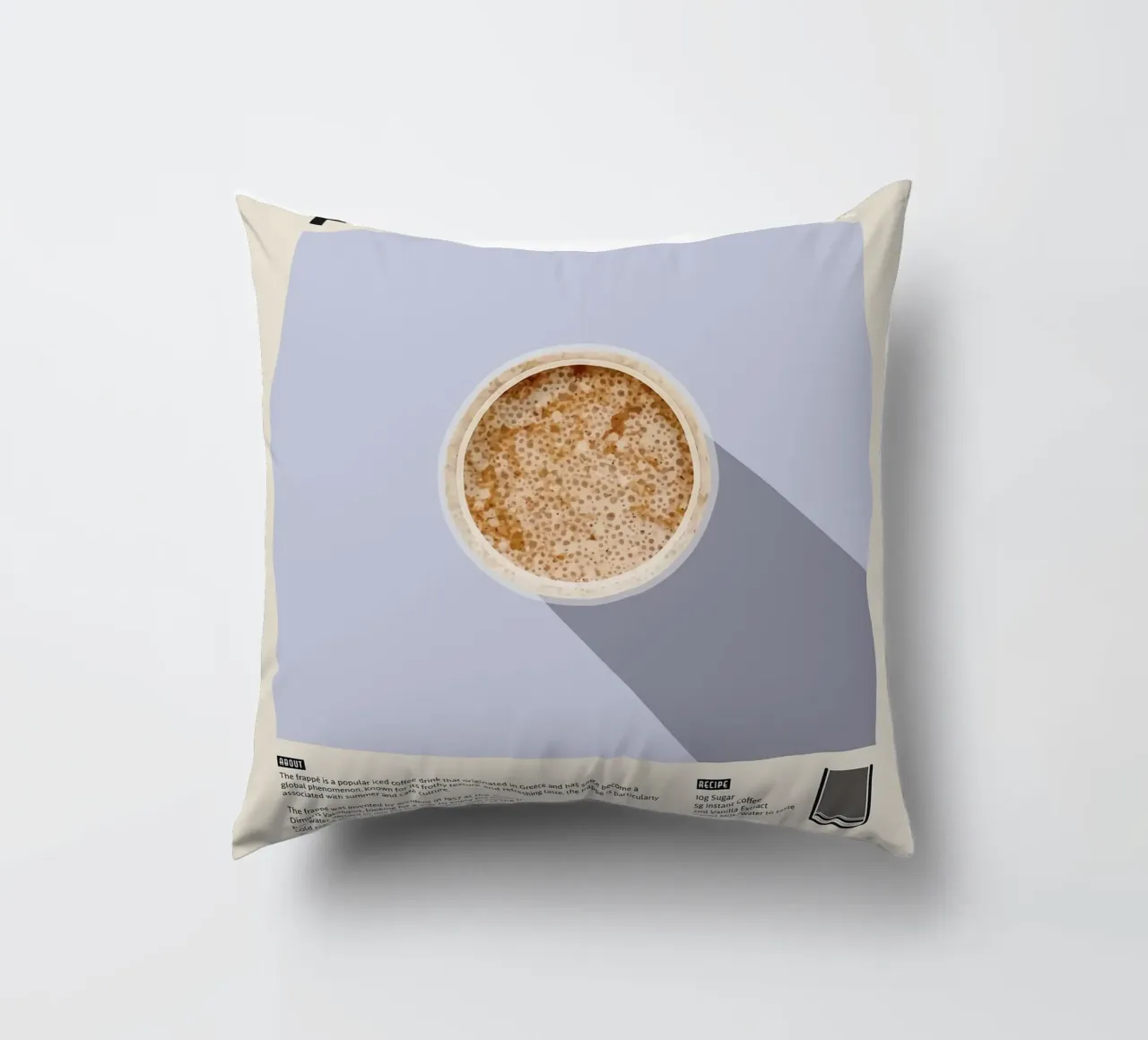 Poster del caffè Frappe cuscino da stewar
